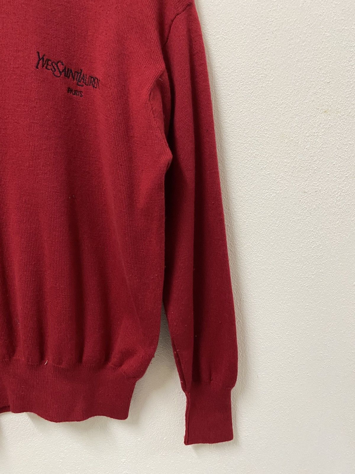 Yves Saint Laurent Vtg Yves Saint Laurent YSL Knitwear Red Size US L / EU 52-54 / 3 - 4 Thumbnail