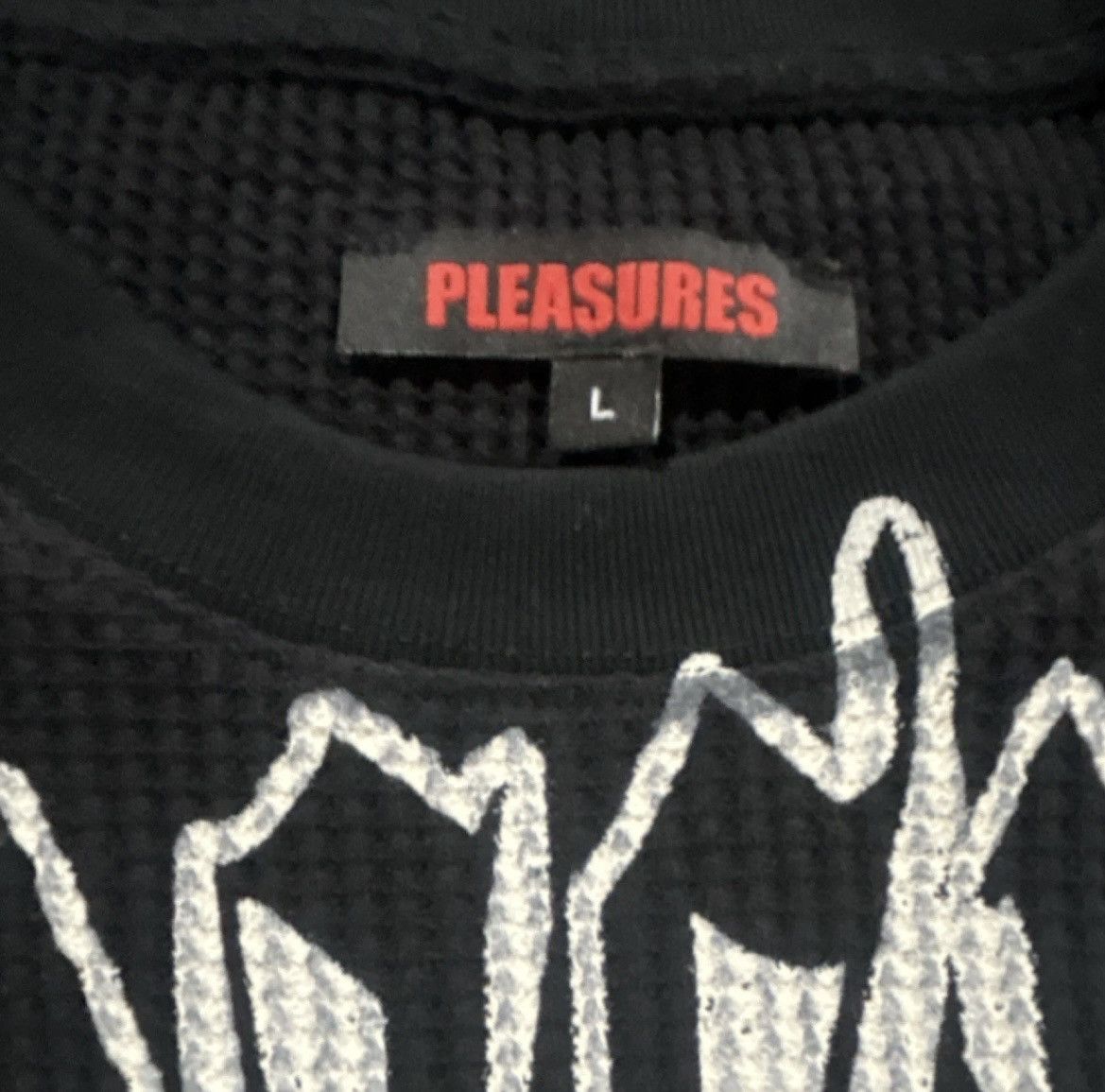 Pleasures PLEASURES Twitch Waffle Shirt - Black Size Large Size US L / EU 52-54 / 3 - 5 Thumbnail