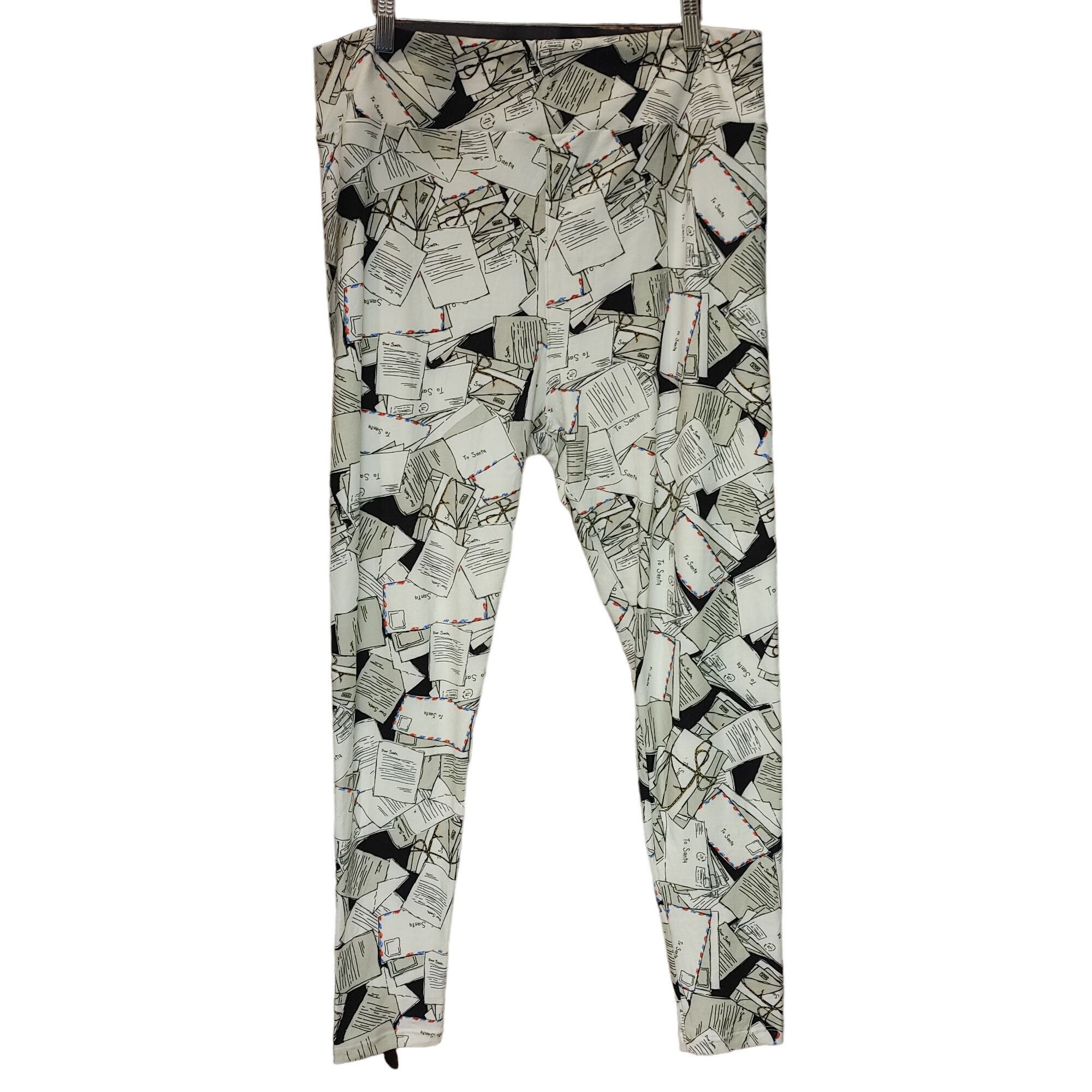 Other Lula Roe Women's White/Black Letters to Santa Leggings One S Size 30" / US 8 / IT 44 - 1 Thumbnail