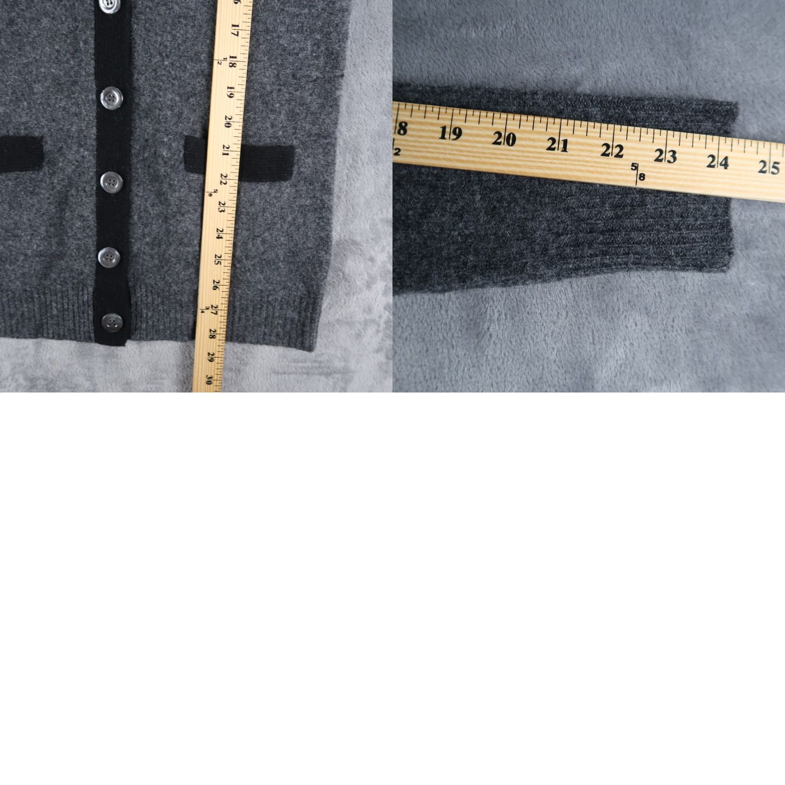 J.Crew J.Crew Sweater Cardigan Women XS XSmall Open Front Long Line Knit Wool Black Gray Size XS / US 0-2 / IT 36-38 - 8 Thumbnail