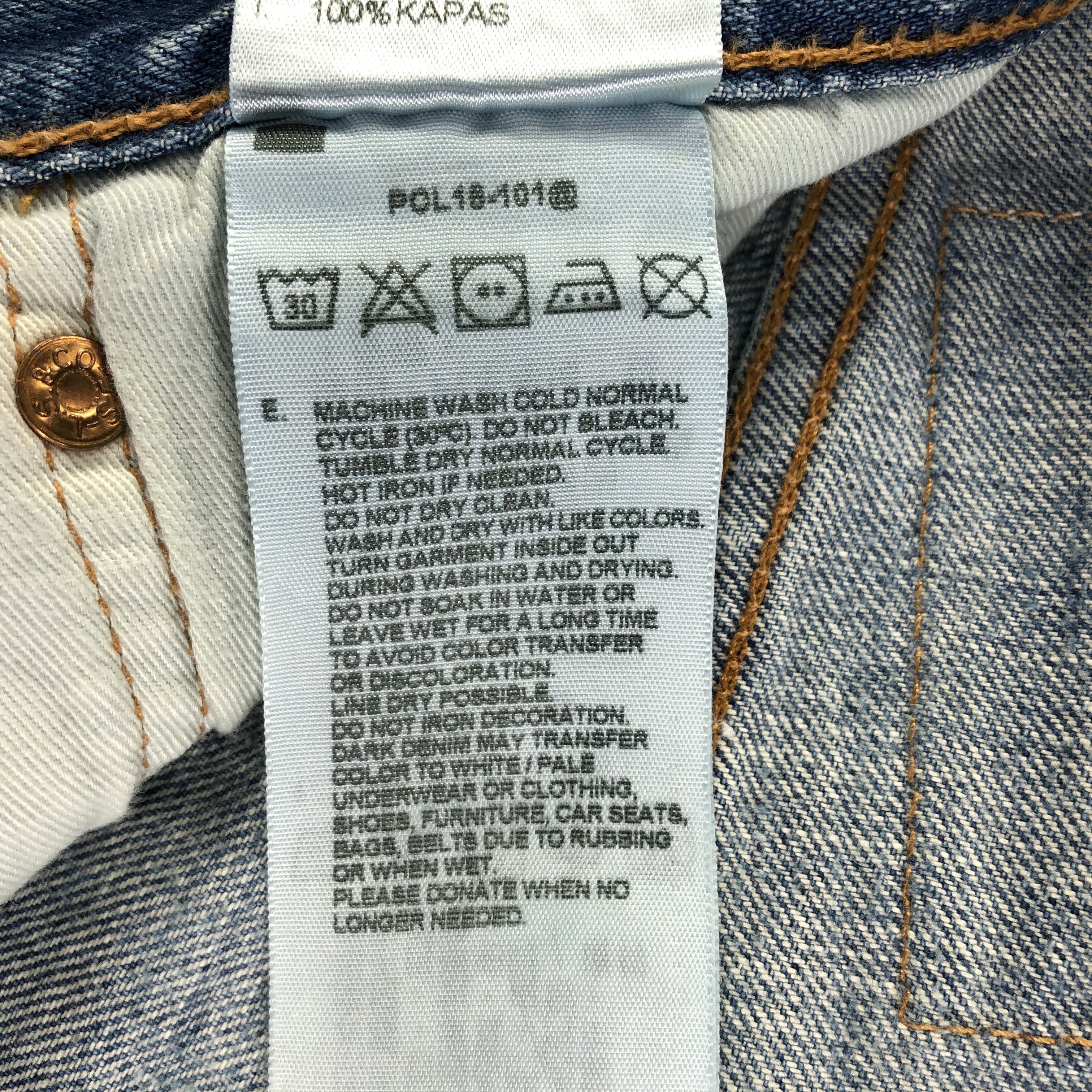 Levi's Vintage Blue Wash Levis 501 Jeans-J2836 Size US 33 - 10 Thumbnail