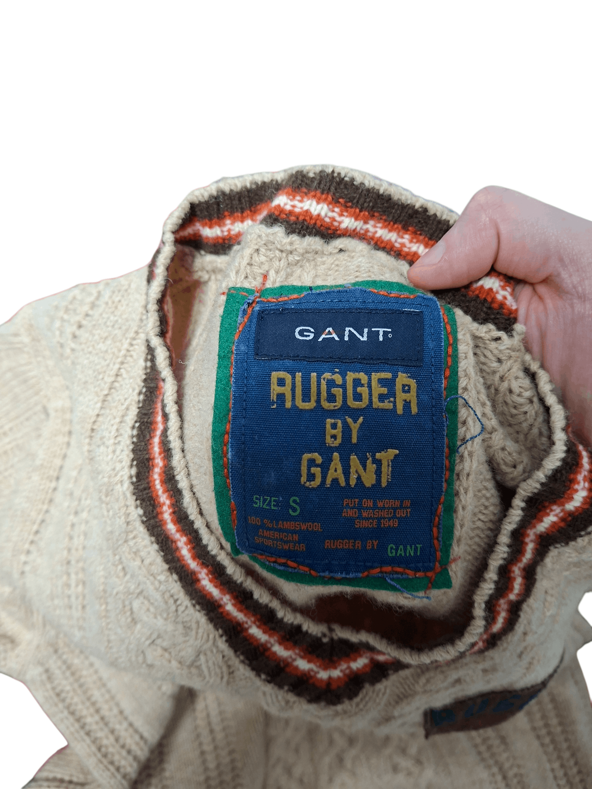 Gant GANT VINTAGE 100% LAMBSWOOL OLDMONEY V-NECK SWEATER Size US S / EU 44-46 / 1 - 4 Thumbnail