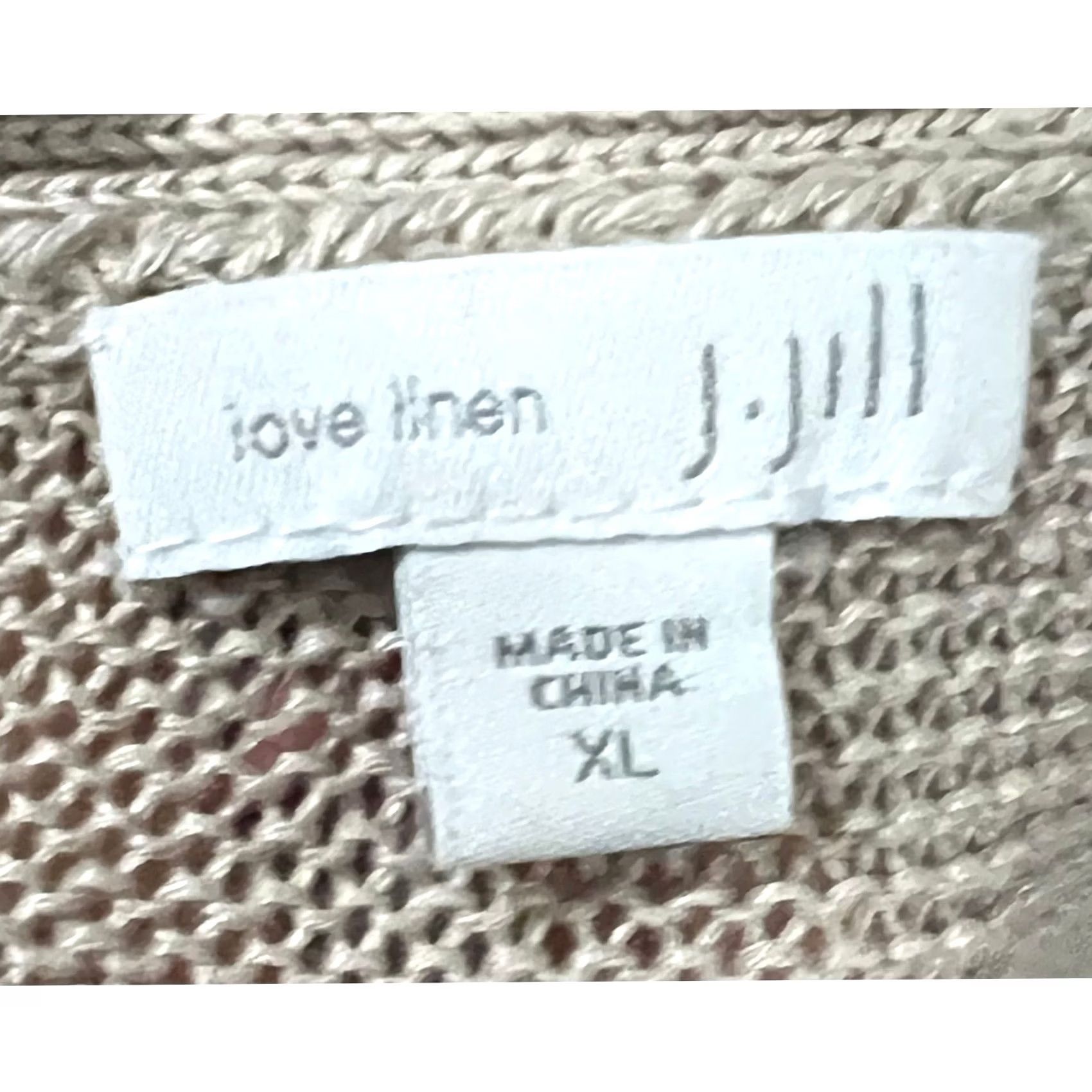 J. Jill VINTAGE J. Jill Love Linen Cardigan Sweater Short Sleeve Pockets Beige Women’s XL Size XL / US 12-14 / IT 48-50 - 7 Thumbnail
