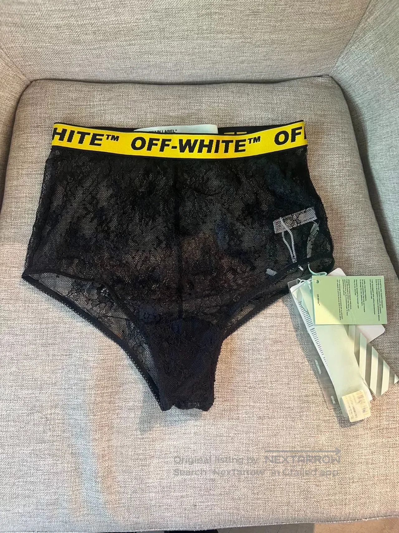 Japanese Brand Off-White Full Lace Base Layer Set. Size M / US 6-8 / IT 42-44 - 3 Thumbnail