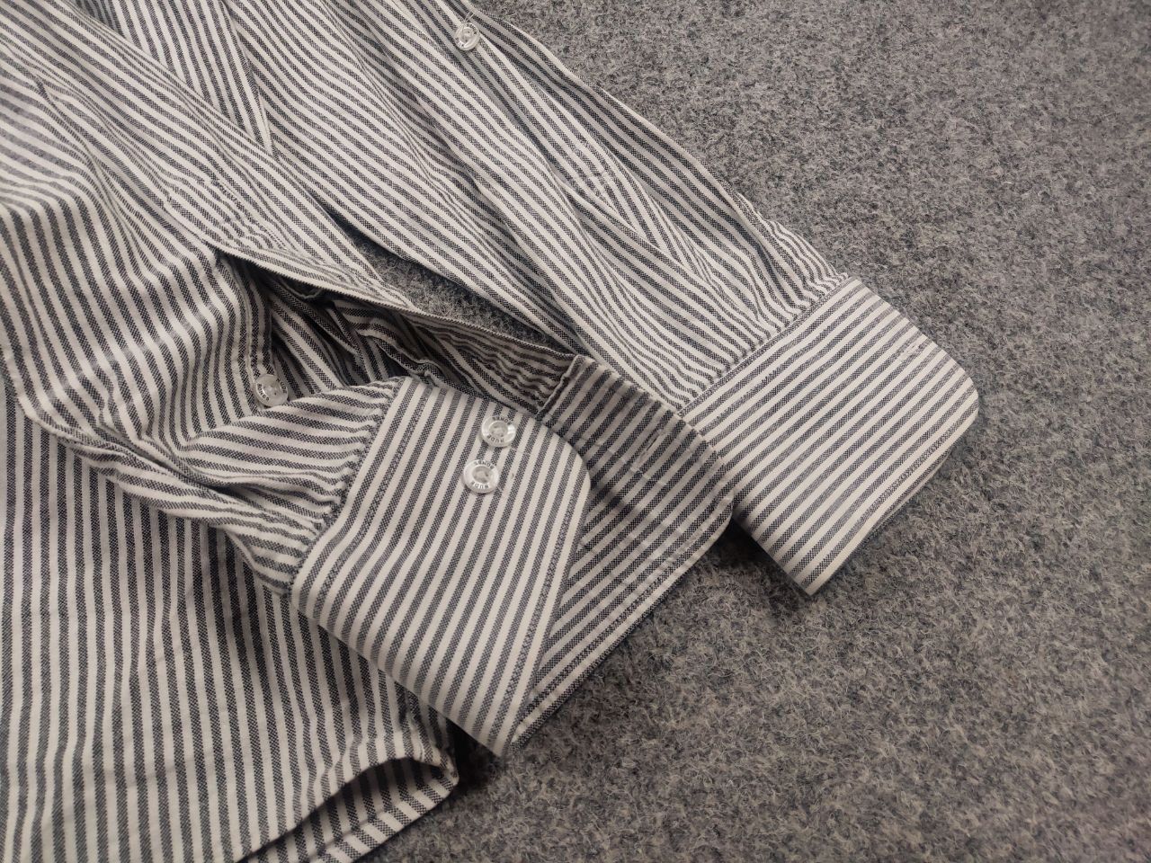 Japanese Brand Nude Bones Vintage Japan Work USA striped shirt embroidery Size US S / EU 44-46 / 1 - 6 Thumbnail
