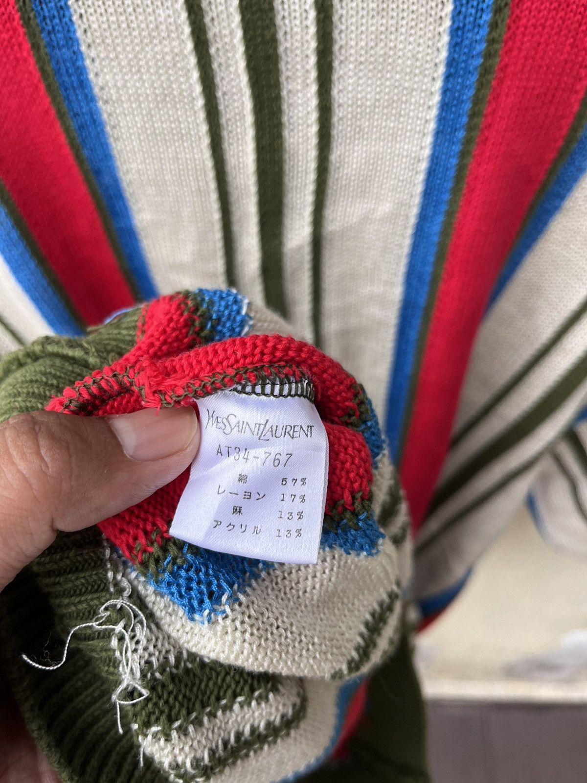 Yves Saint Laurent Multi color knit polo Size US L / EU 52-54 / 3 - 4 Thumbnail