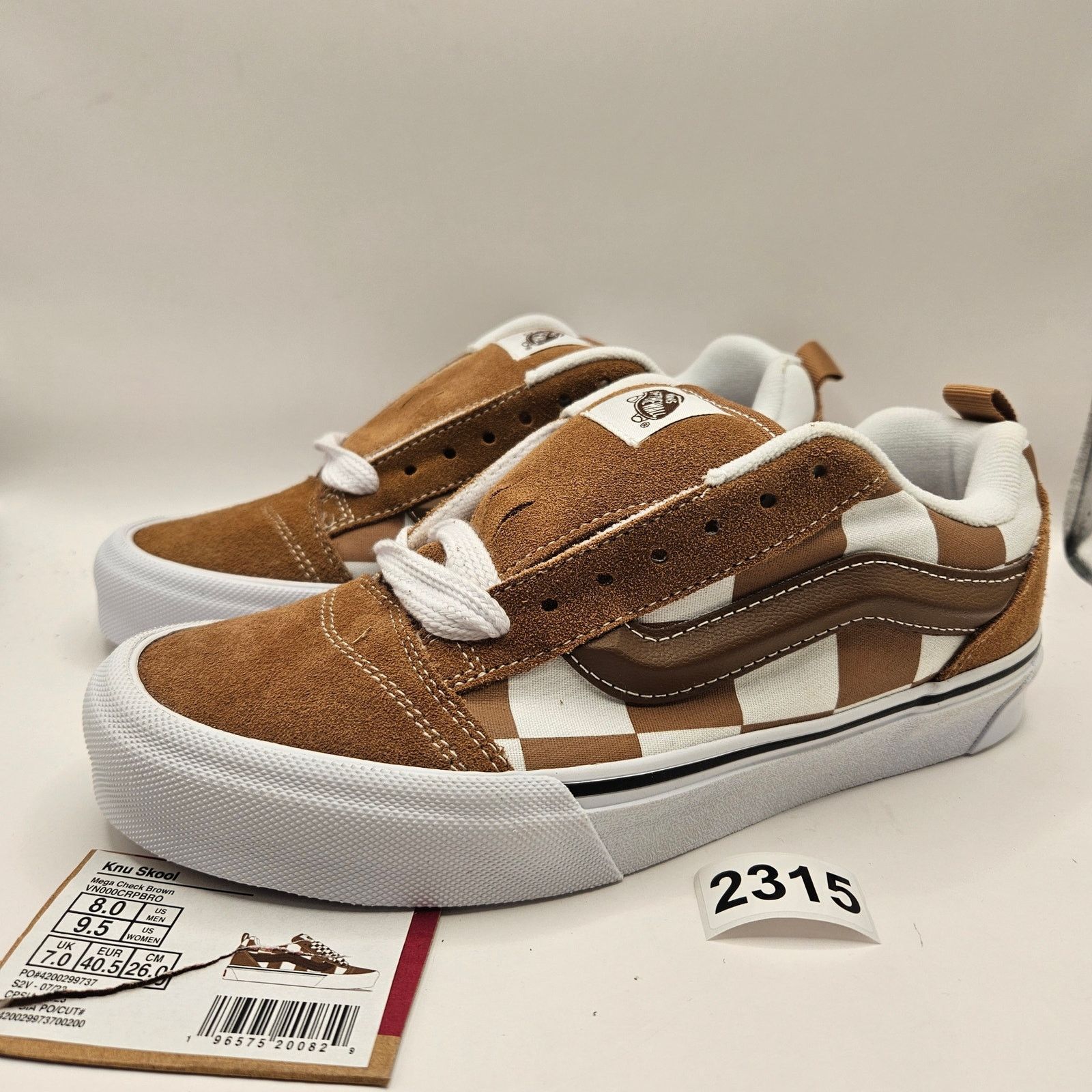 Vans VANS MEN'S 8 KNU SKOOL MEGA CHECK BROWN NWOB VN000CRPBRO Size US 8 / EU 41 - 1 Thumbnail