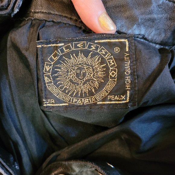 Other Vintage Pellissimo Real Leather Black High Rise Shorts 26/27 Size 26" / US 2 / IT 38 - 7 Thumbnail