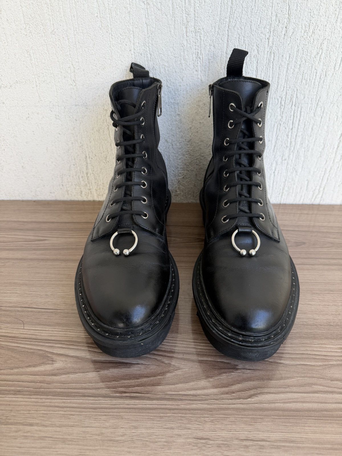 Neil Barrett Fw15 pierced punk boot like Balenciaga strike boots Size US 9 / EU 42 - 6 Thumbnail