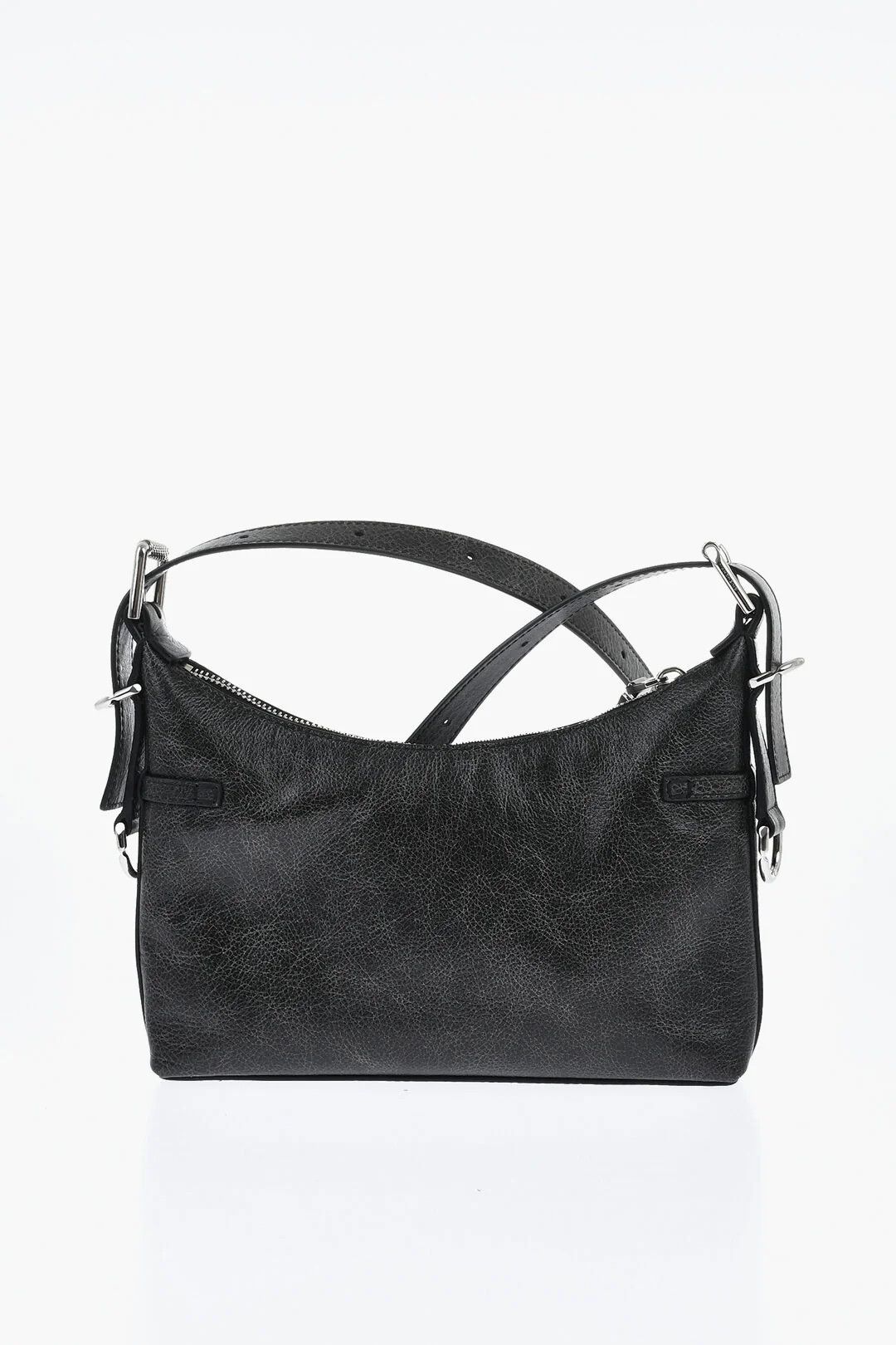 Givenchy og1mm0326 Size: OS / Hammered Leather Hobo Bag in Grey Size ONE SIZE - 2 Thumbnail