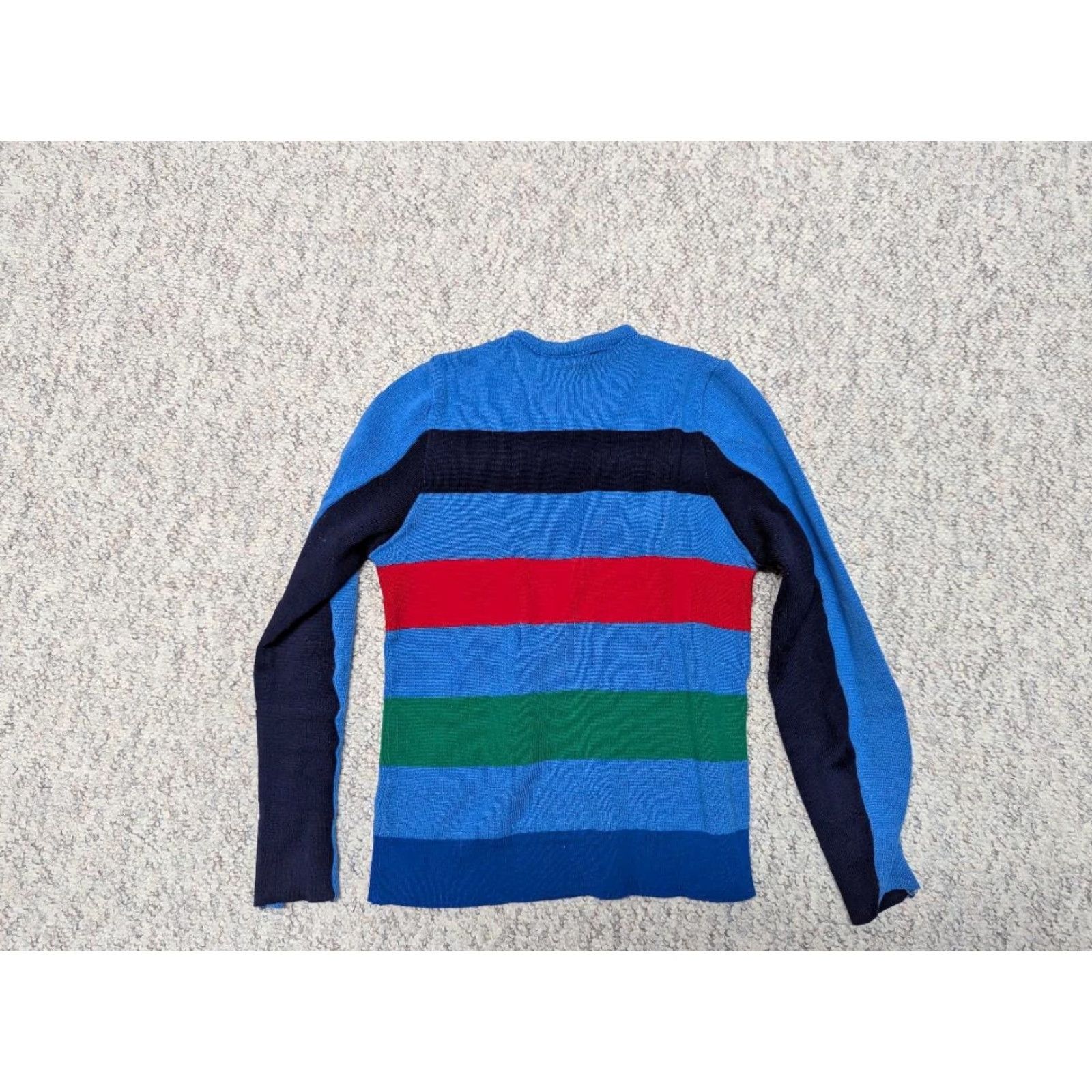 Rainbow VINTAGE DEMETRE Womens Wool Sweater XXS Blue Rainbow Stripe 1980s Size XXS / US 00 / IT 34 - 3 Thumbnail