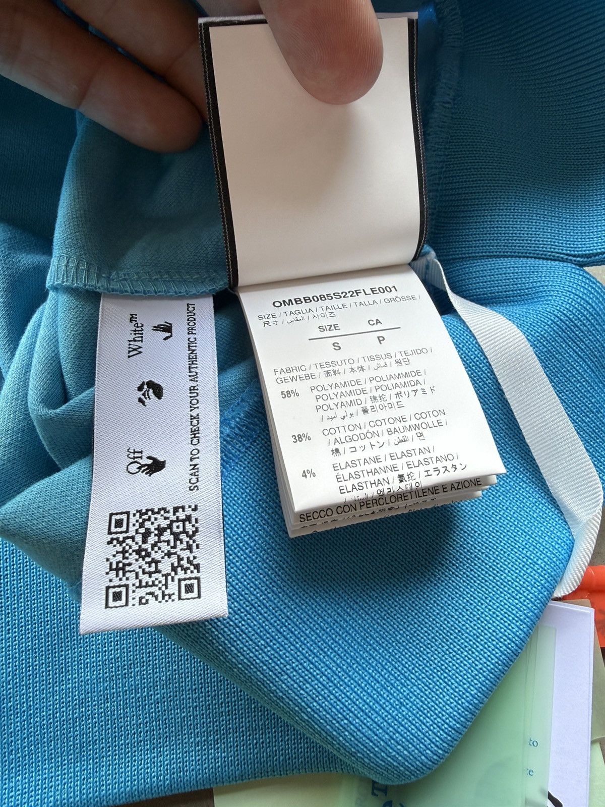 Off-White Off-White Hand Logo Hoodie Blue Size US S / EU 44-46 / 1 - 10 Thumbnail
