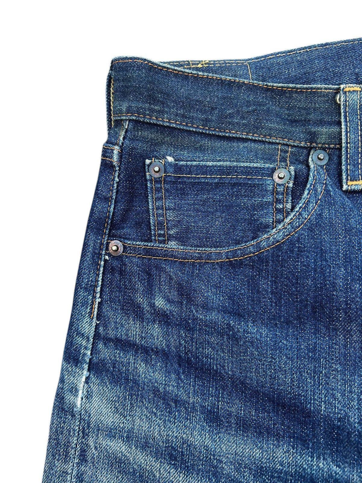 Kapital Vintage Levis Big E Selvedge Distressed Denim Jeans Size US 30 / EU 46 - 6 Thumbnail