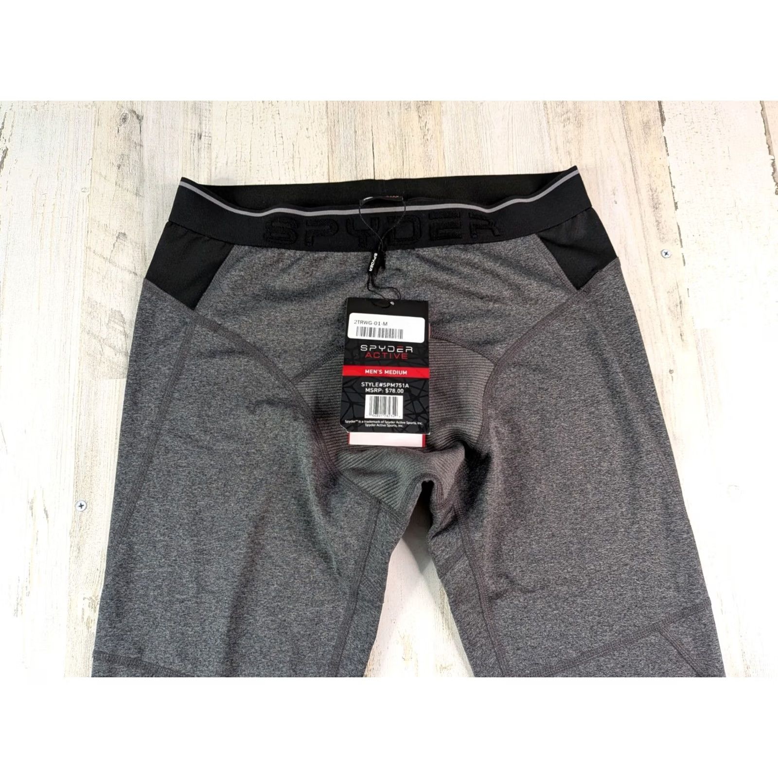 Spyder Spyder Pants Mens Medium Gray ProWeb Brushed Compression Tights Leggings Size US 31 - 2 Thumbnail