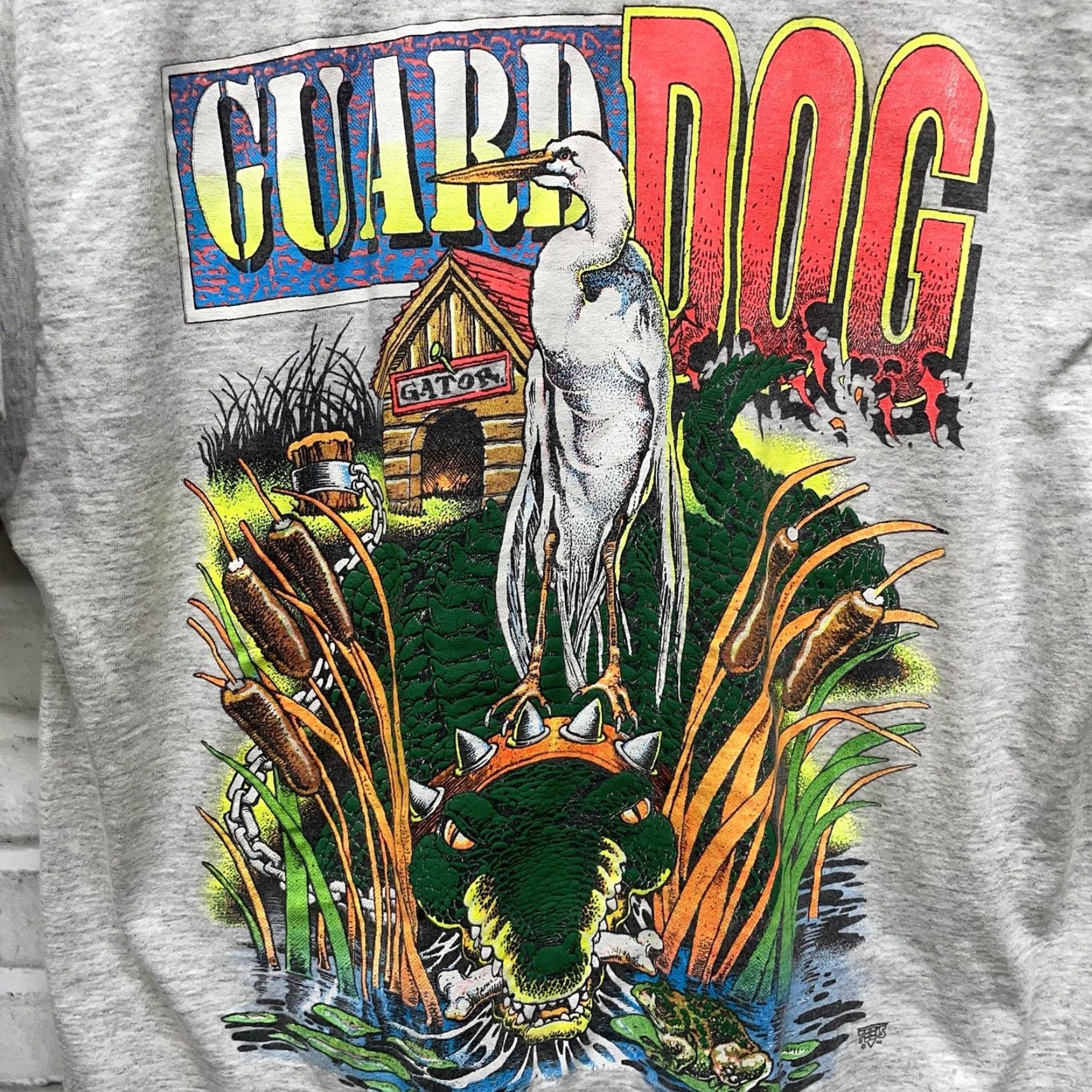 Fruit Of The Loom VINTAGE Fruit of the Loom Gray Dog Graphic Tee Single Stitch Men’s Size L Size US L / EU 52-54 / 3 - 5 Thumbnail