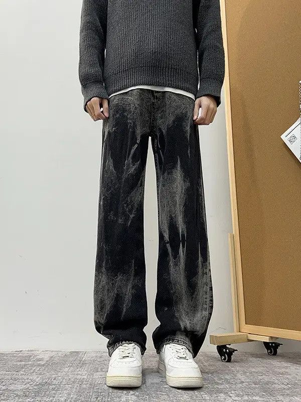 Japanese Brand × Jean Retro loose tie dye micro flared jeans Size US 32 / EU 48 - 1 Thumbnail