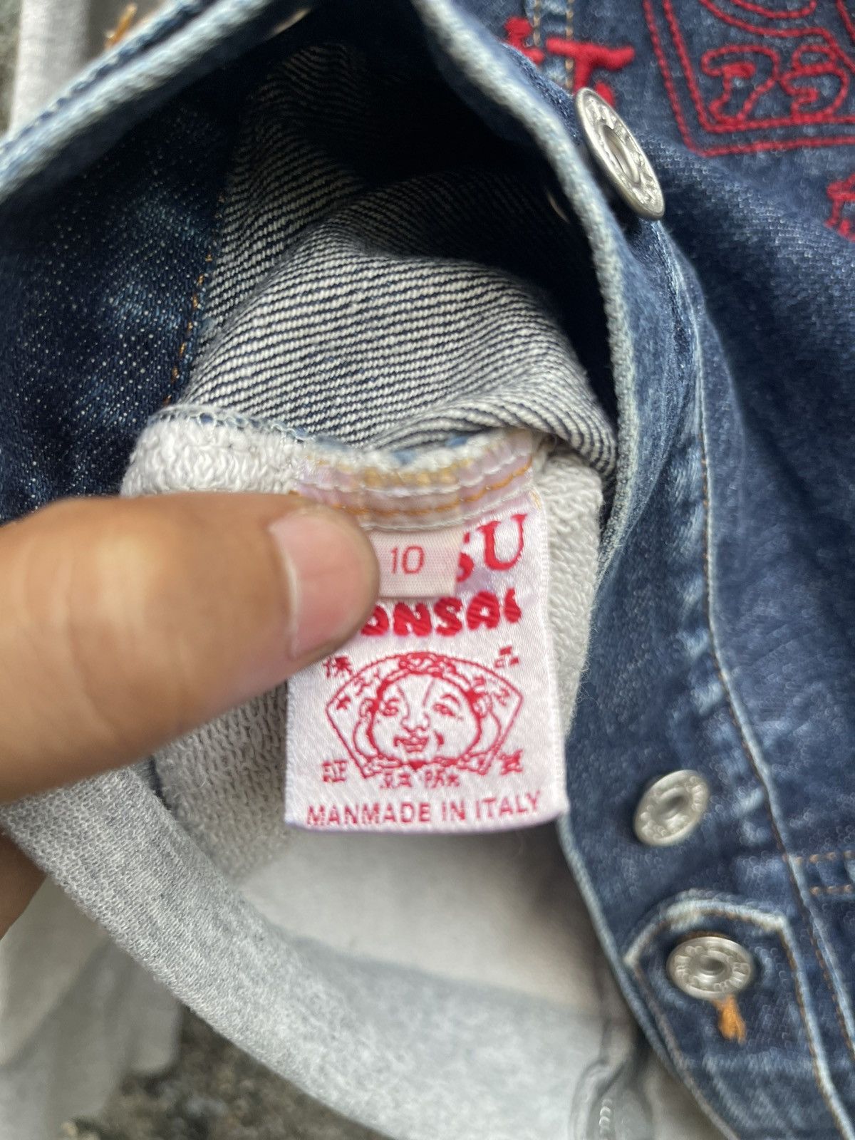 Evisu Rare Evisu Bonsai Hood Jacket Denim Back Panel Made in Italy Size S / US 4 / IT 40 - 7 Thumbnail