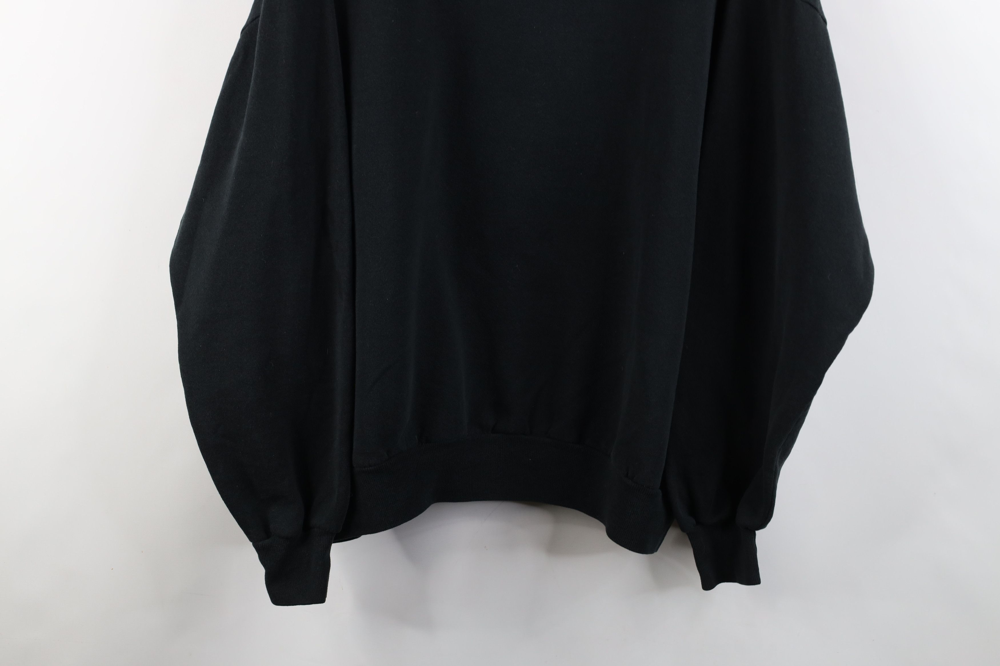 Vintage Vintage 90s Streetwear Blank Crewneck Sweatshirt Black Size US XXL / EU 58 / 5 - 3 Thumbnail