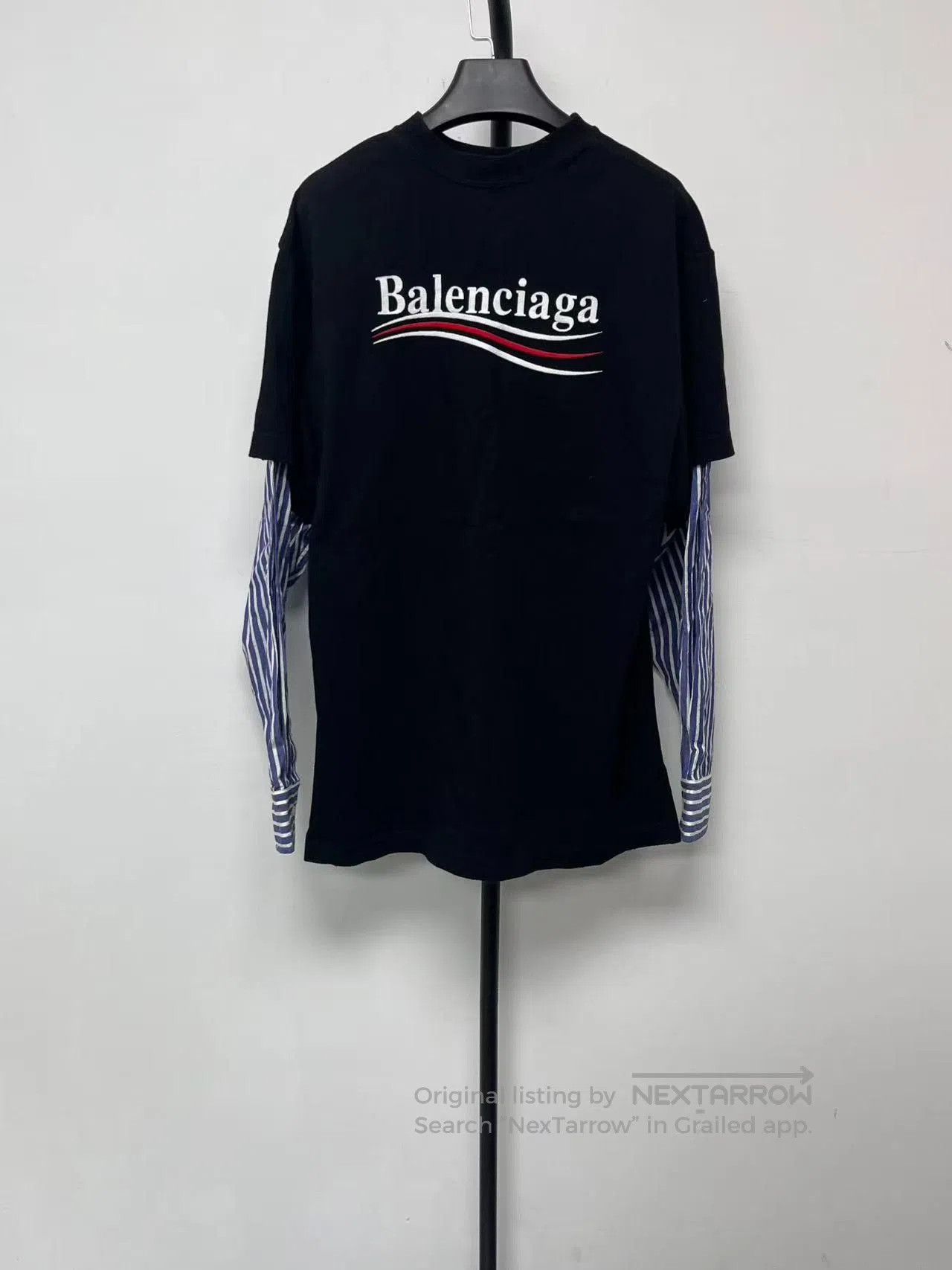 Balenciaga Balenciaga Political Campaign Logo Print Layered Long-Sleev Size US S / EU 44-46 / 1 - 2 Thumbnail
