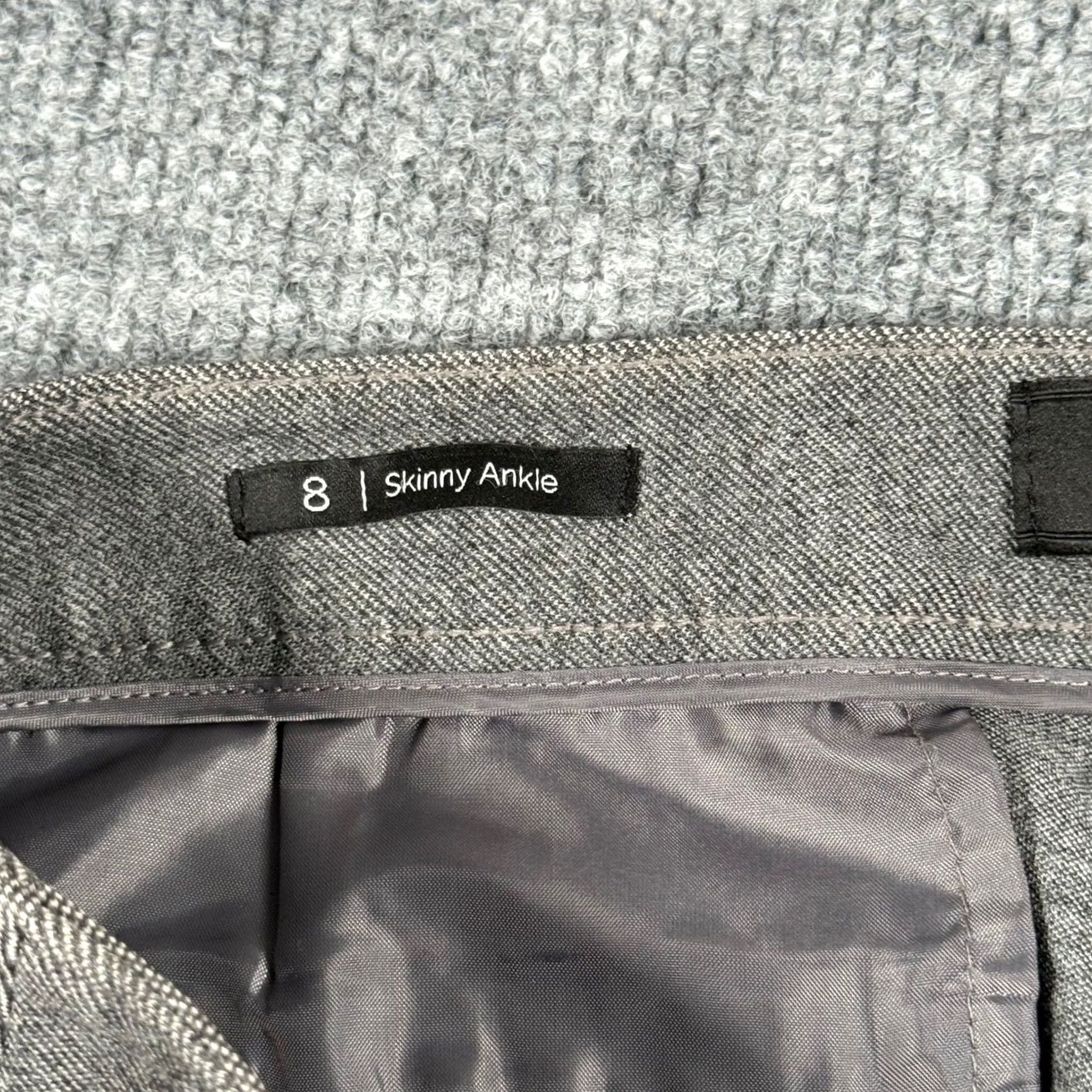 Talbots Talbots Pants Skinny Ankle Gray Women's 8 Stretch Pockets Zip Button Work Casual Knit Mid Rise Inseam 29 in Slim Size 30" / US 8 / IT 44 - 6 Thumbnail