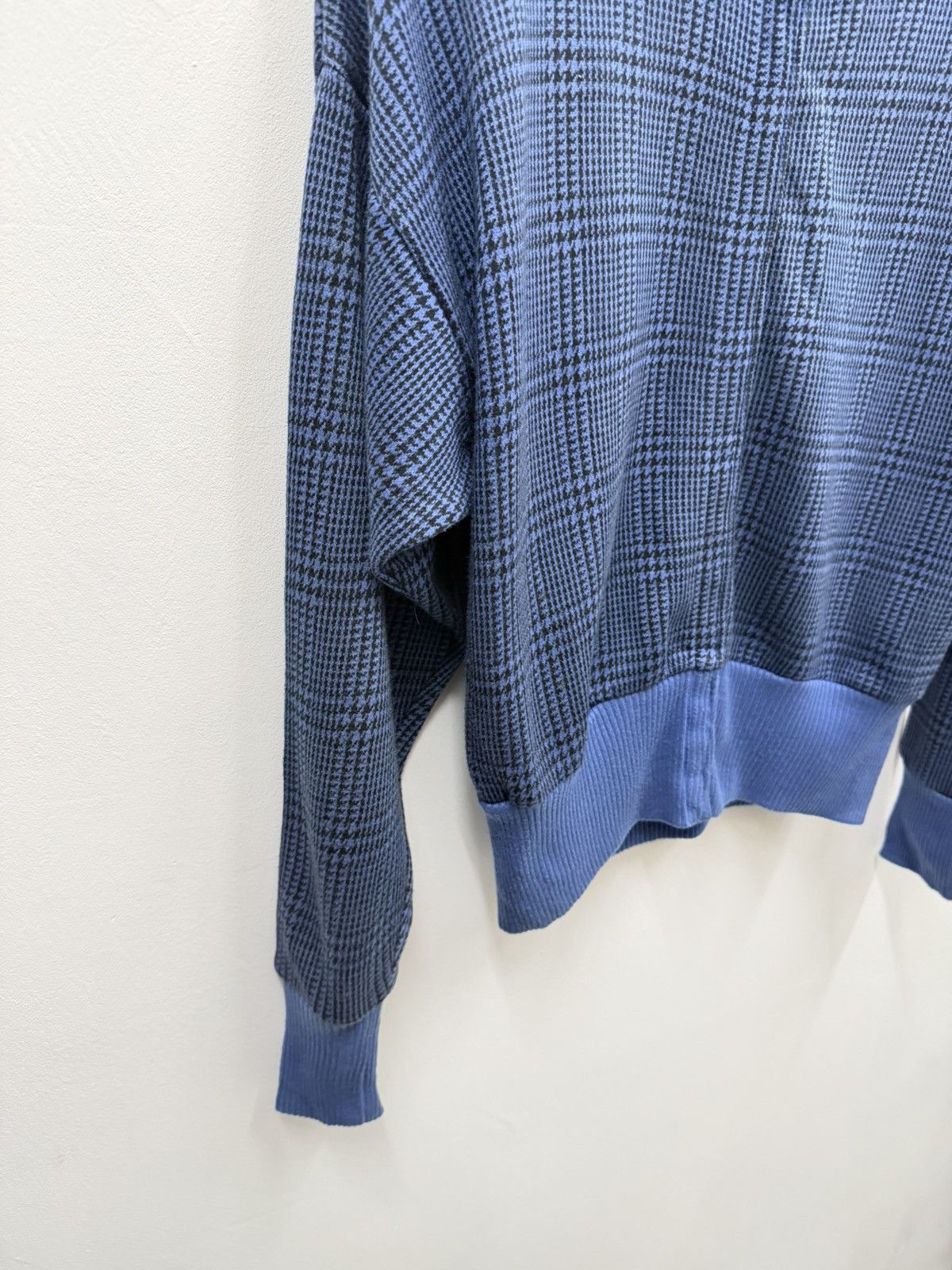 Norma Kamali Norma Kamali Blue Plaid Snap Button Sweater Size M / US 6-8 / IT 42-44 - 6 Thumbnail