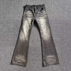 VIBE Hitomi x Sara Lightning Burst Black and Grey Flared Jeans Size US 32 / EU 48 - 5 Thumbnail
