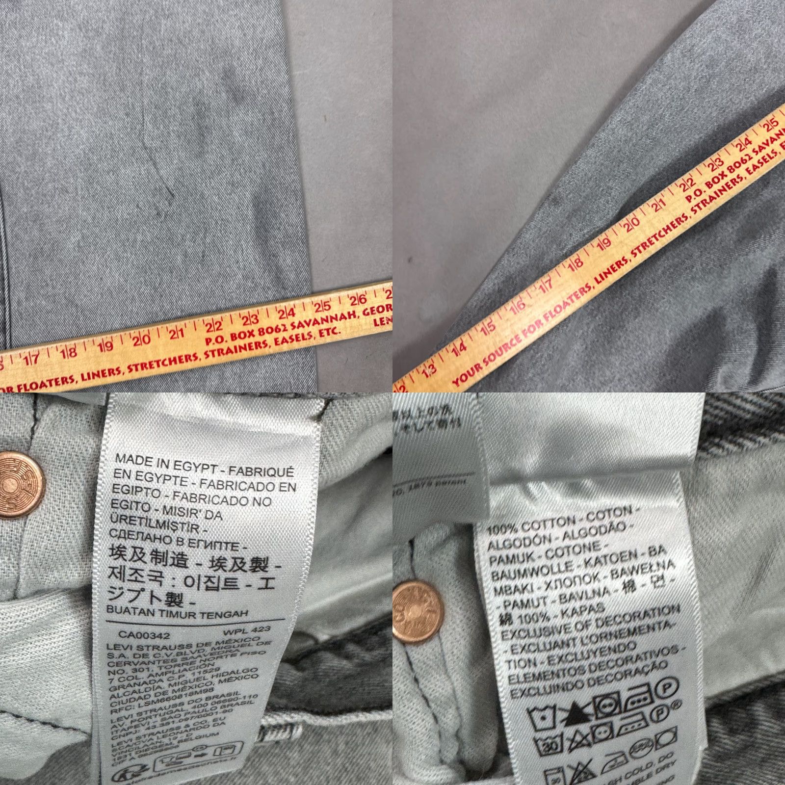 Levi's Levi's 501 Jeans Mens 36x30 Black Button Fly Denim Pants Distressed Vintage? No. Size US 36 / EU 52 - 8 Thumbnail