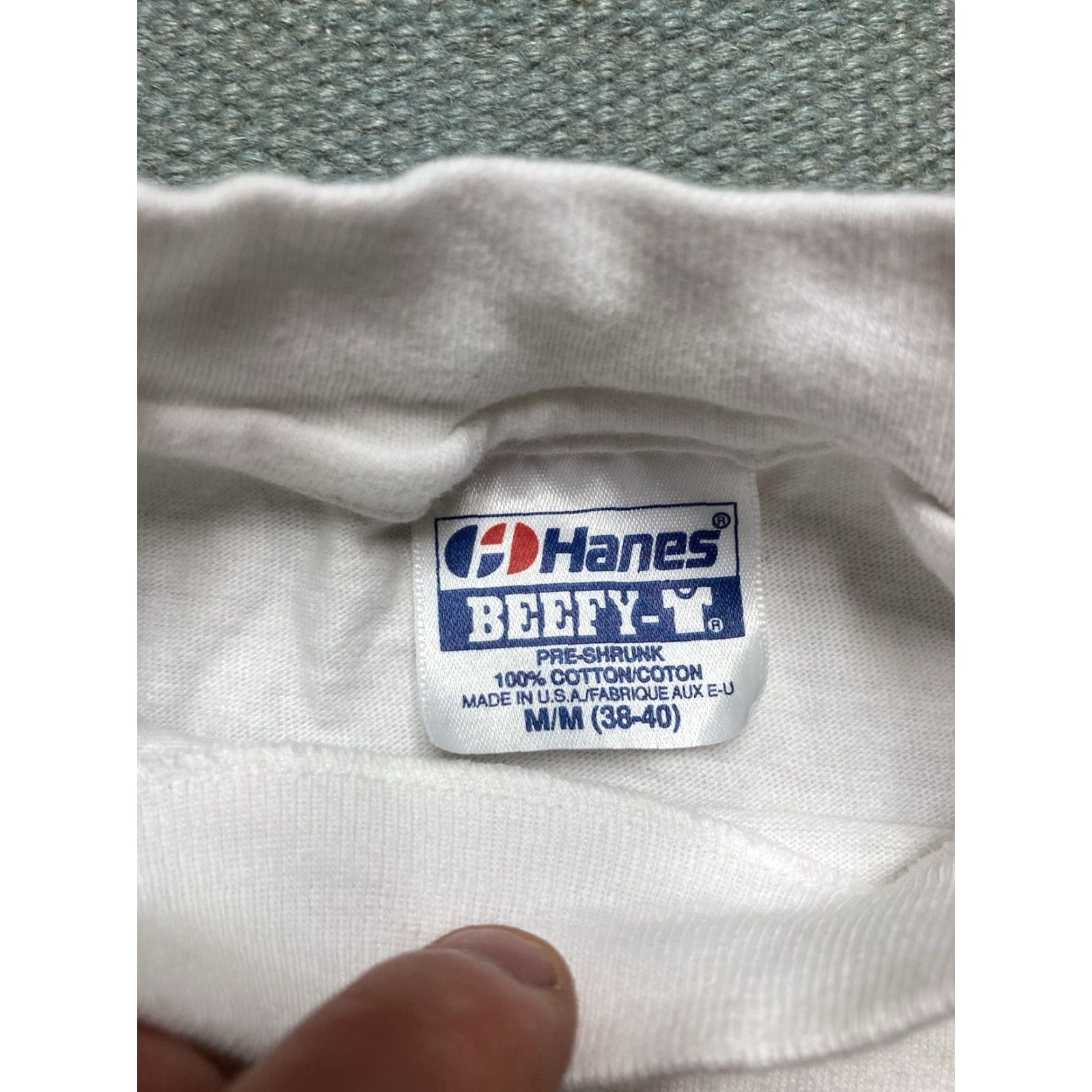 Hanes VINTAGE 80s graphic t shirt polo club traverse city Michigan horse medium Hanes White Men M T-Shirt Size US M / EU 48-50 / 2 - 7 Thumbnail