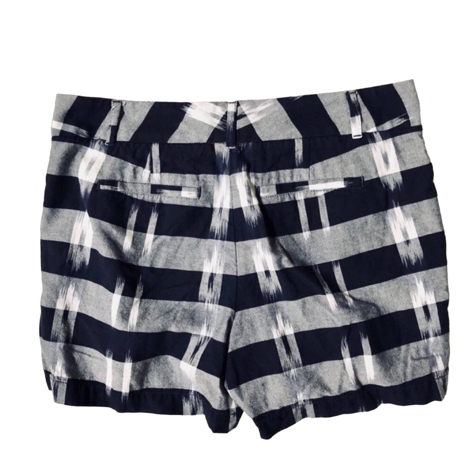 Loft ANN TAYLOR Black White Grey Plaid Checkered Striped Shorts Size 28" / US 6 / IT 42 - 6 Thumbnail