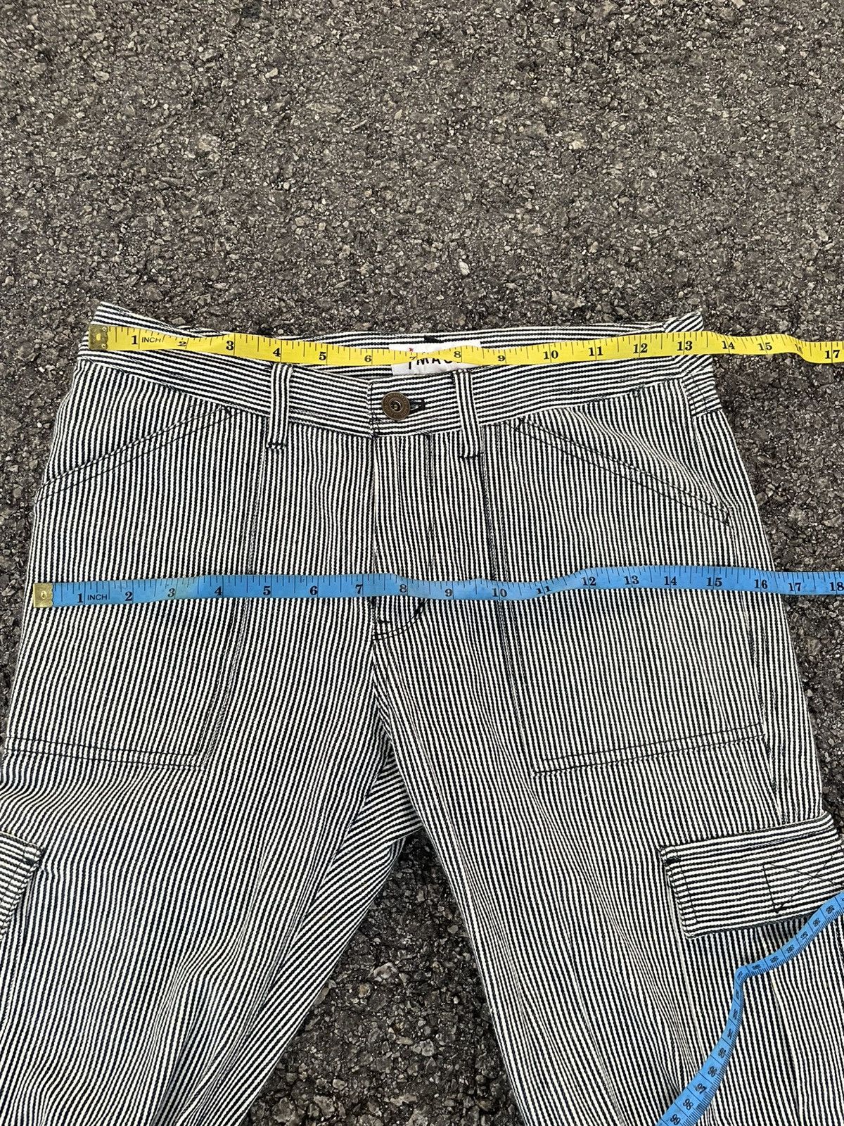 If Six Was Nine Stripe Cargo Bootcut Pants Womens Size 27" / US 4 / IT 40 - 10 Thumbnail
