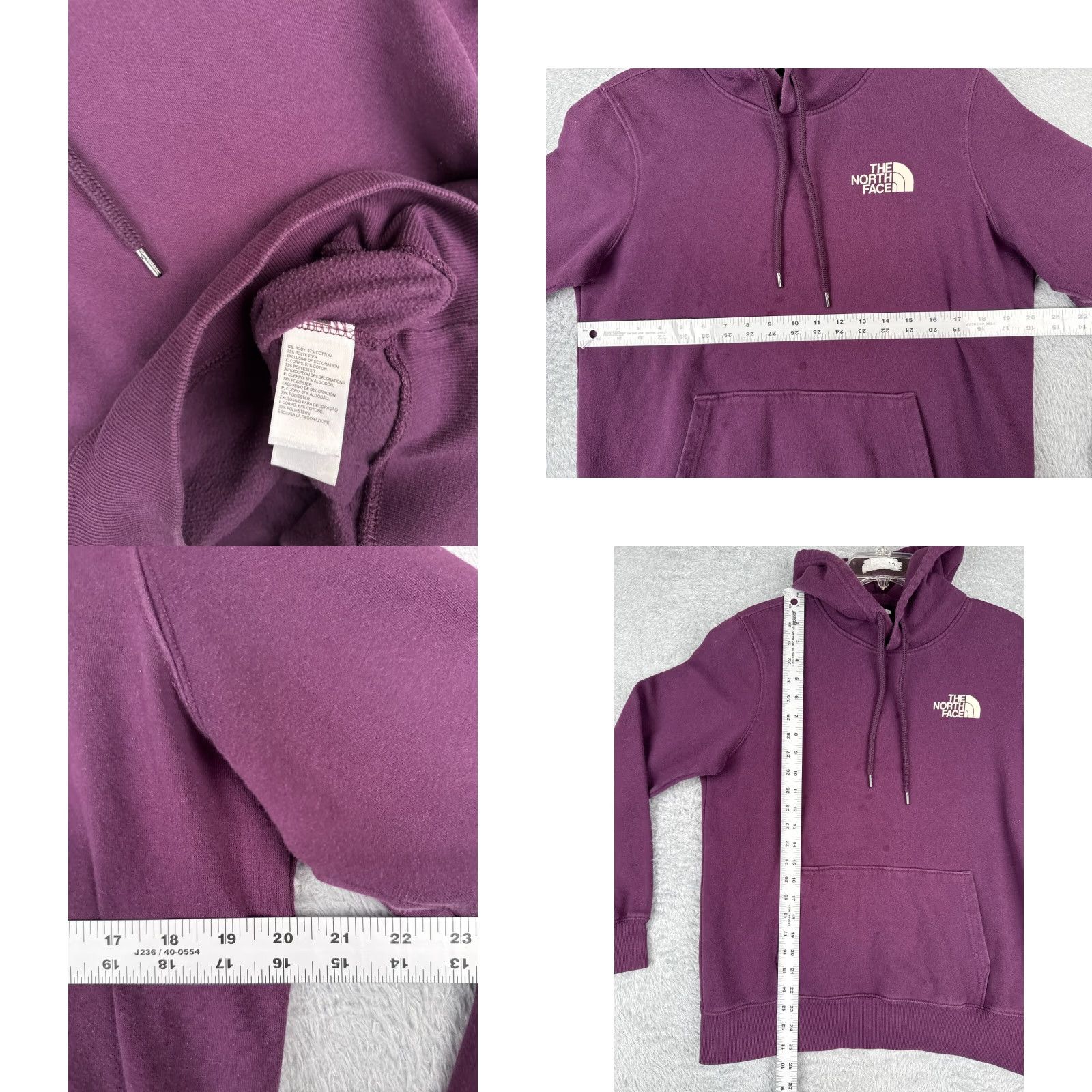 The North Face VINTAGE The North Face Hoodie Shirt Womens Medium Purple Pullover Pocket Cotton 90s Logo Mens Womens Boys Girls Size M / US 6-8 / IT 42-44 - 8 Thumbnail