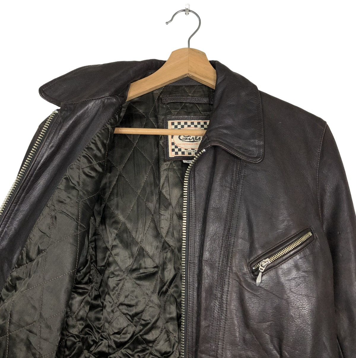 Japanese Brand VINTAGE CROPPED BIKER LEATHER JACKET CHEVIGNON ISSEY MIYAKE Size M / US 6-8 / IT 42-44 - 12 Thumbnail