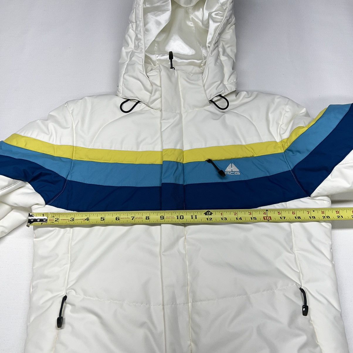 Nike × Nike ACG × Vintage VTG Nike ACG Jacket White Puffer Jacket Zip Winter Ski Retro Size M / US 6-8 / IT 42-44 - 23 Thumbnail