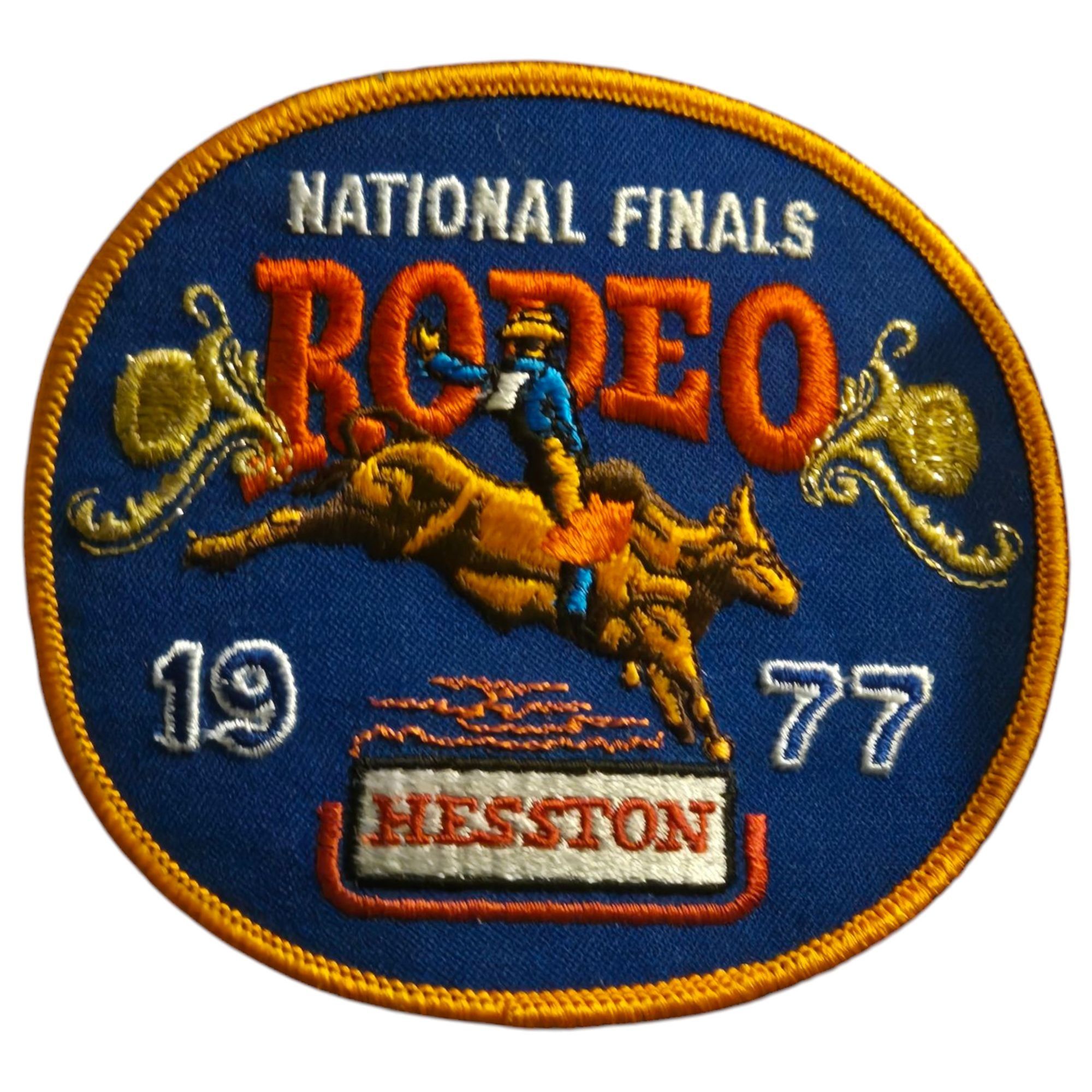 Other Vintage NFR Rodeo Patch National Finals 1977 Bull Rider Hess Size ONE SIZE - 12 Thumbnail