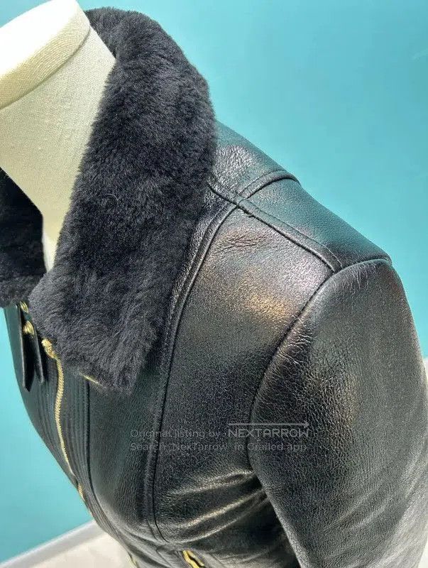 Versace Versace Black Leather Jacket with Faux Fur Collar . Size M / US 6-8 / IT 42-44 - 3 Thumbnail