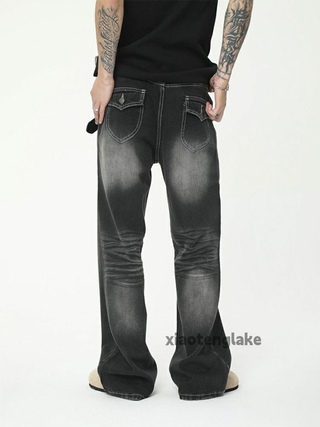 Jean × Vintage loose washed faded y2k skate gradient jeans Size US 30 / EU 46 - 3 Thumbnail