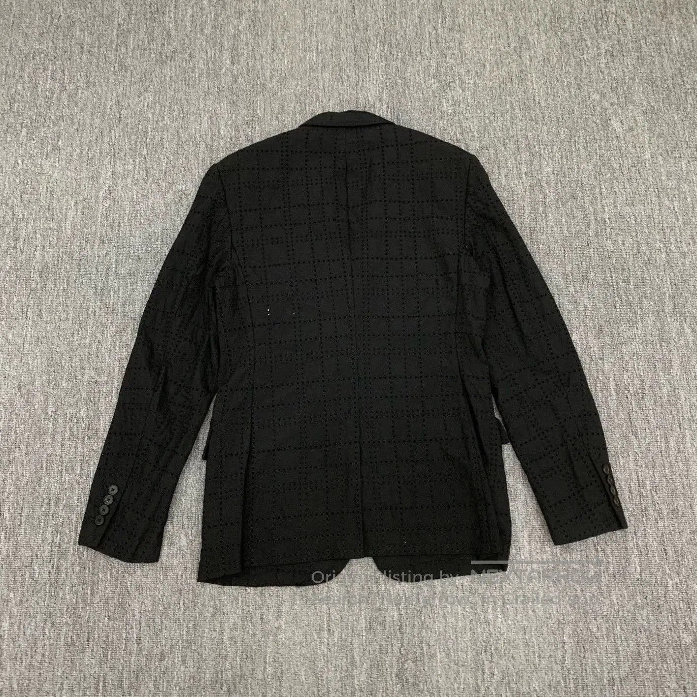 Givenchy givenchy black hollowed wool blazer coat. Size US L / EU 52-54 / 3 - 2 Thumbnail