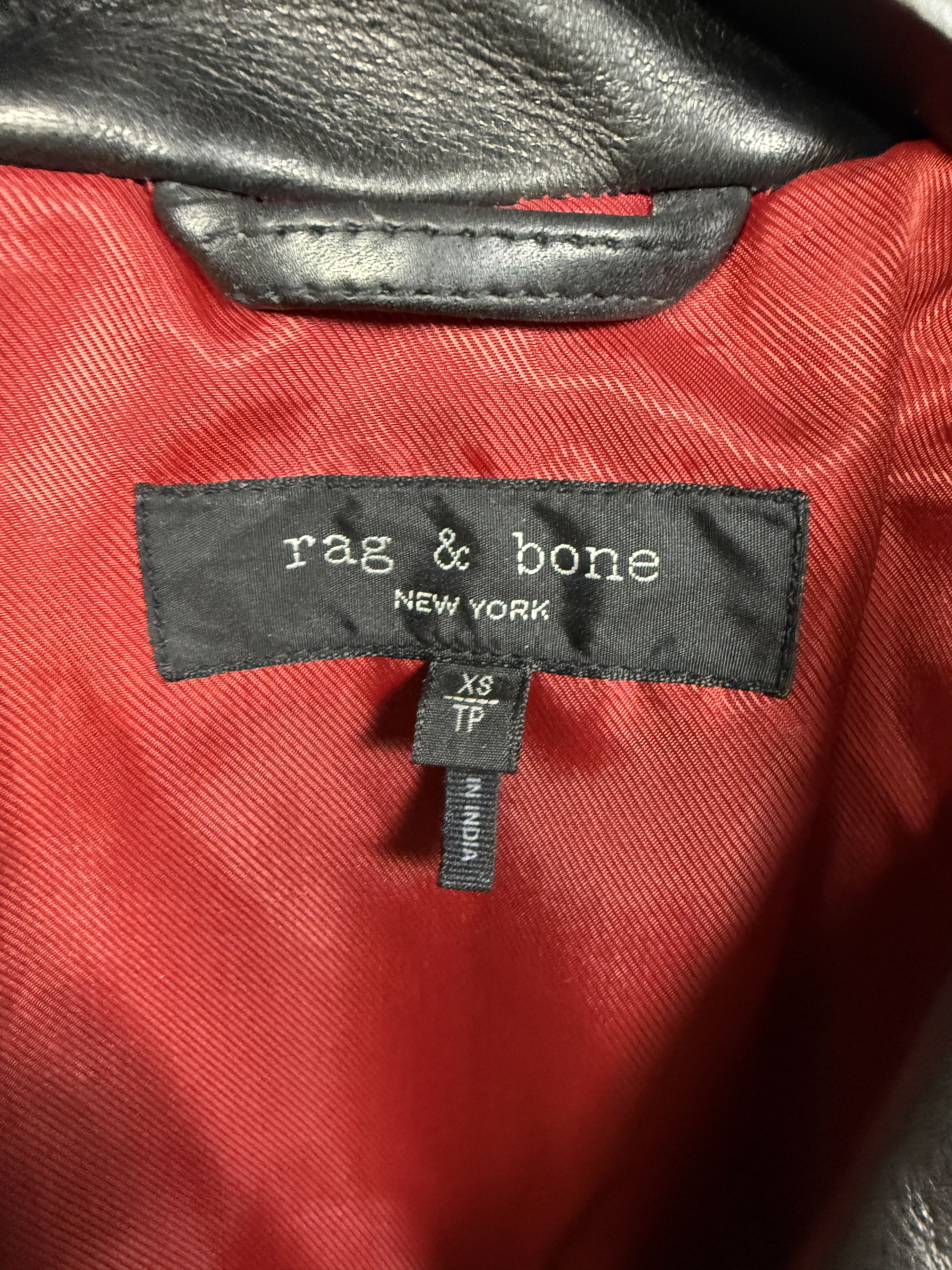 Rag & Bone $1395 Rag & Bone Buzz Leather Moto Jacket Size US XS / EU 42 / 0 - 8 Thumbnail