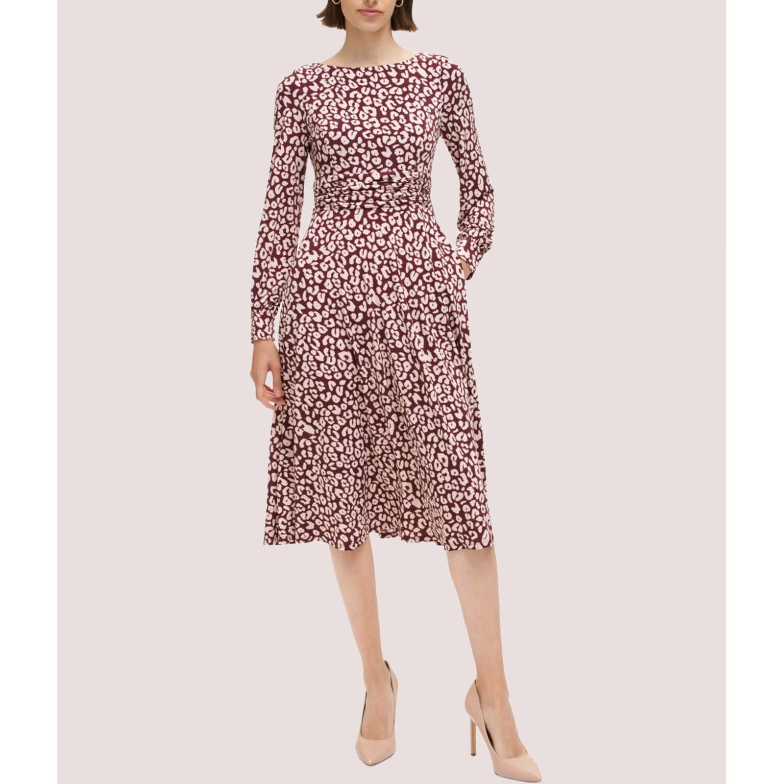 Vintage Jessica Howard Womens Cheetah Print Midi Dress, Purple, 16 Size XXL / US 16-18 / IT 52-54 - 1 Preview