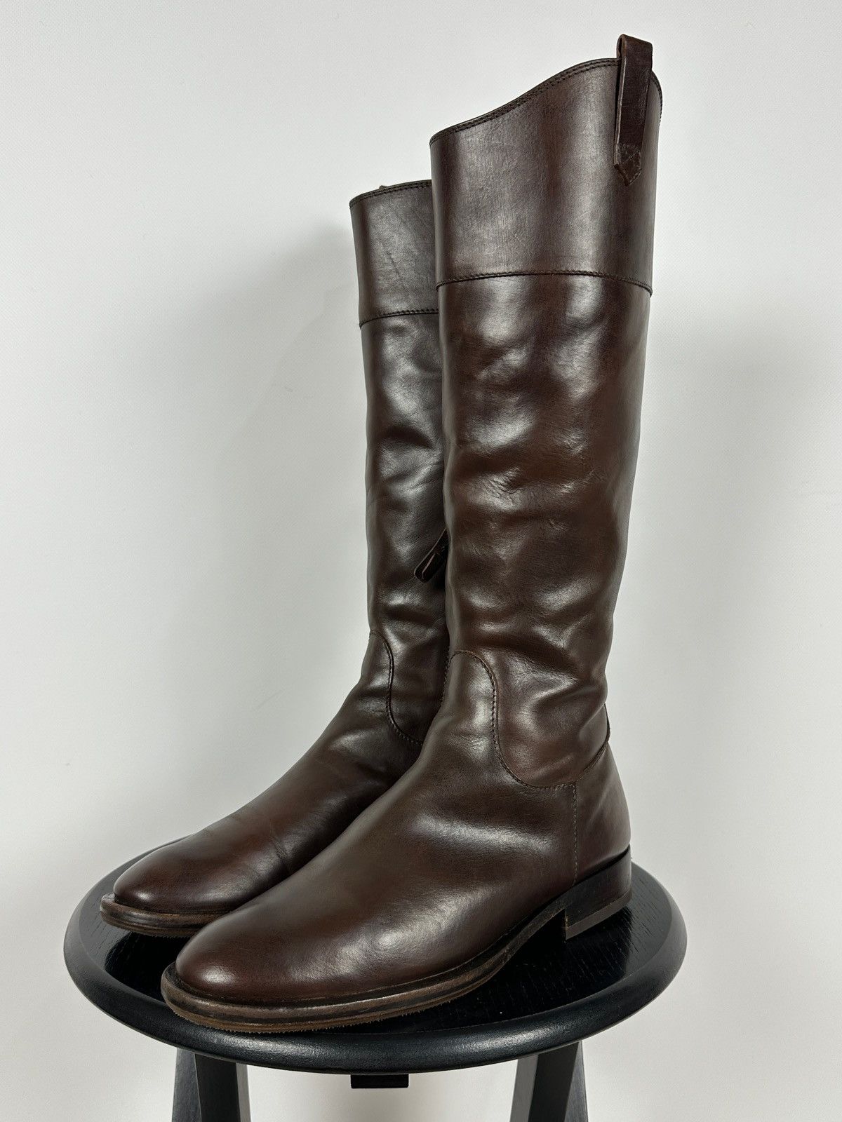 Brunello Cucinelli Brunello Cucinelli Brown Leather Riding Boots Size US 10 / IT 40 - 8 Thumbnail