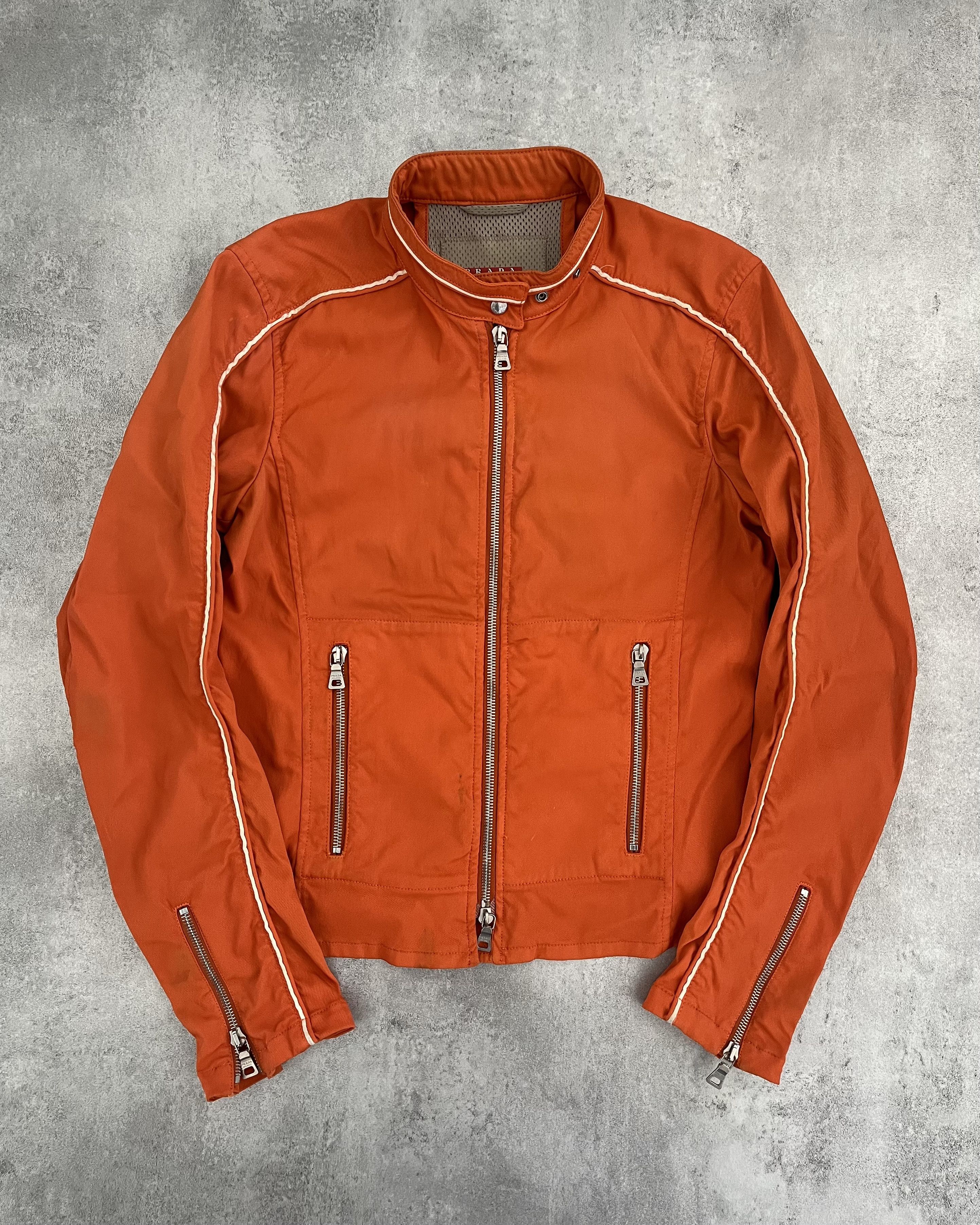 image of Archival Clothing x Prada 2000S' Prada Orange Nylon Jacket (Xs), Men's