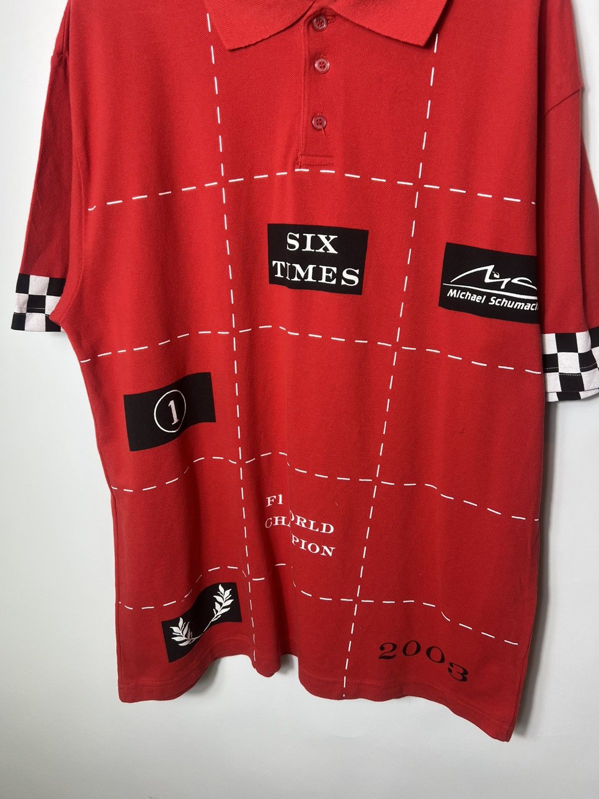Ferrari Vintage Michael Schumacher 2003 Racing F1 World Champion tee Size US XL / EU 56 / 4 - 4 Thumbnail