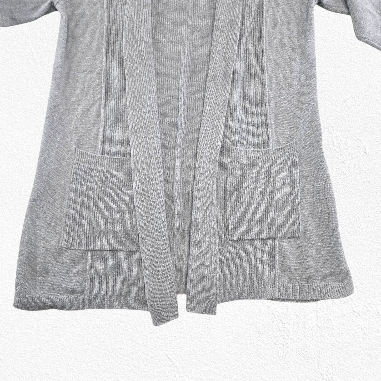 KINROSS Kinross 100% Cashmere Gray Open Front Cardigan Size Large Size L / US 10 / IT 46 - 6 Thumbnail