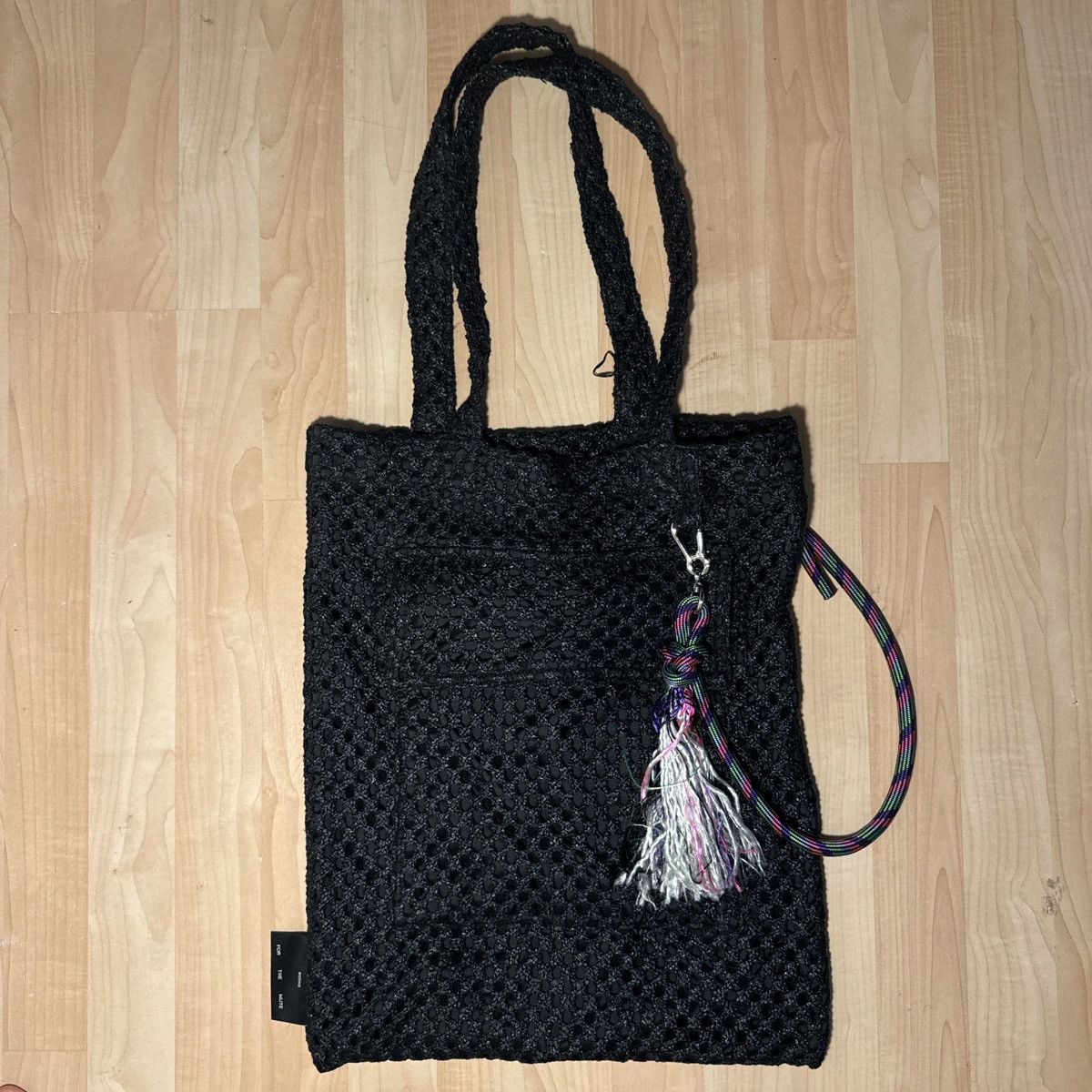 image of Song For The Mute Straw Tote in Black, Men's