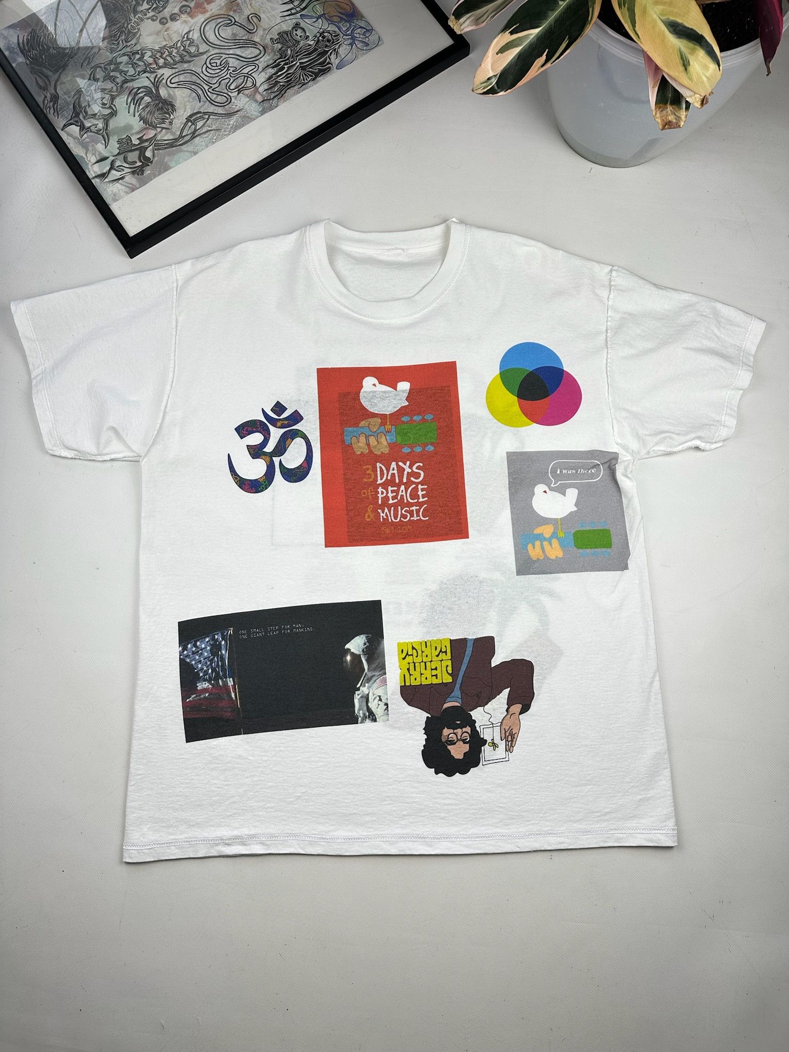 Other vintage WOODSTOCK acid drugs tee double sided tee shirt Size US XL / EU 56 / 4 - 1 Thumbnail