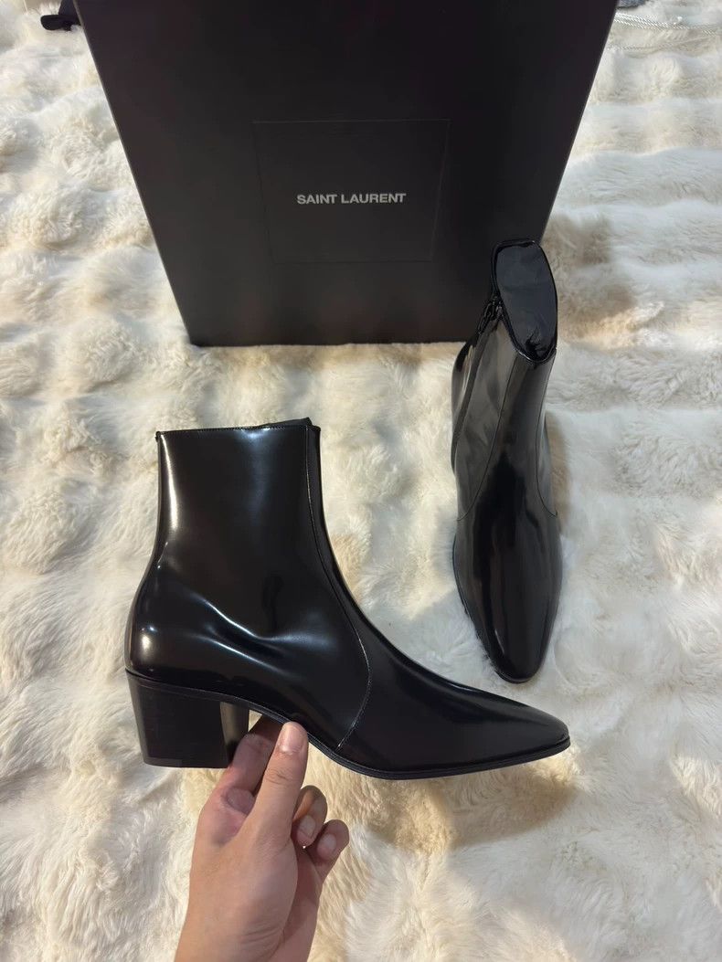 Saint Laurent Paris Saint Laurent Paris Glossy leather boots Size US 10 / IT 40 - 2 Thumbnail