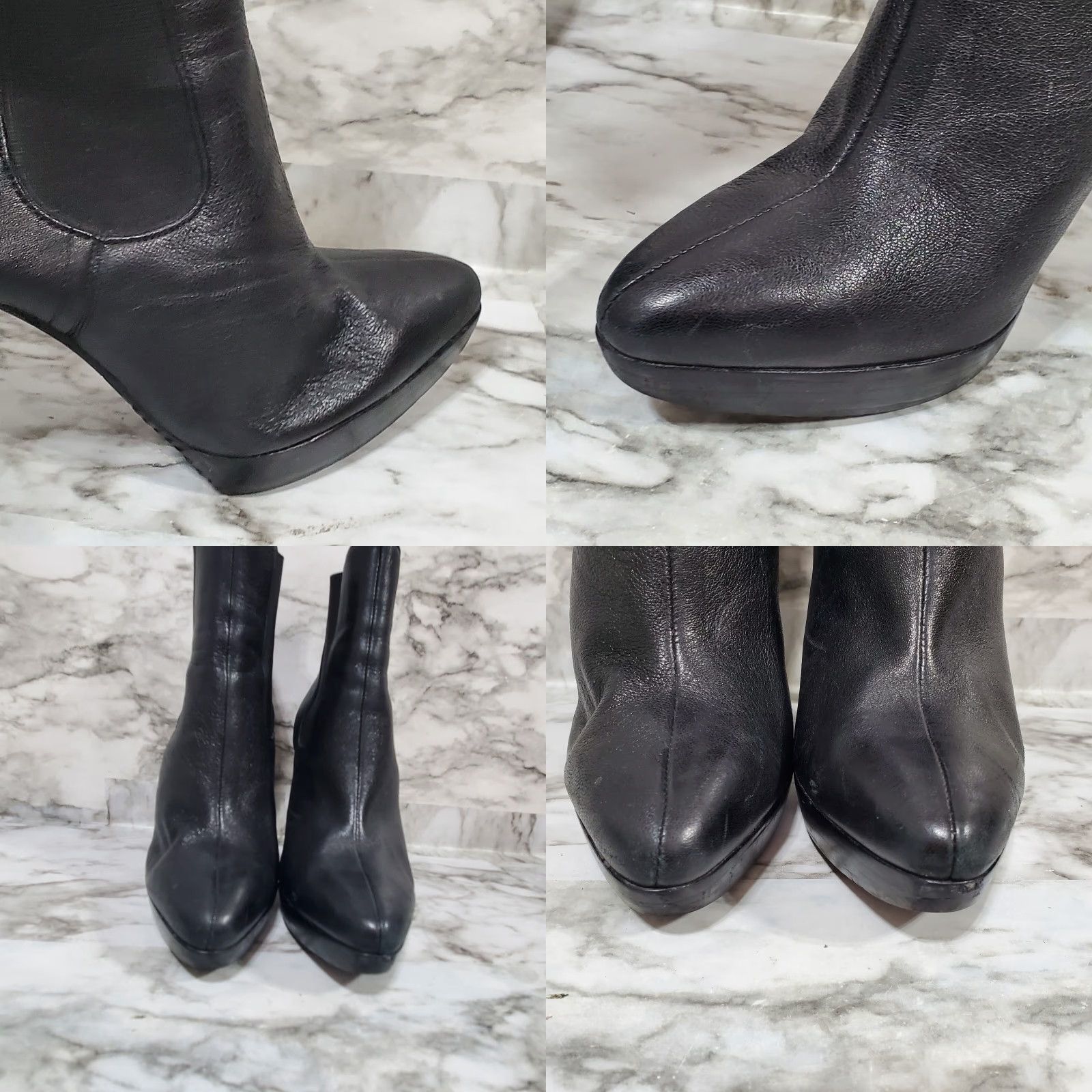 Michael Kors Michael Kors Boots Women's Chelsea Black Leather Stiletto Heel Chelsea Career Cocktail 7 Size US 7 / IT 37 - 8 Thumbnail