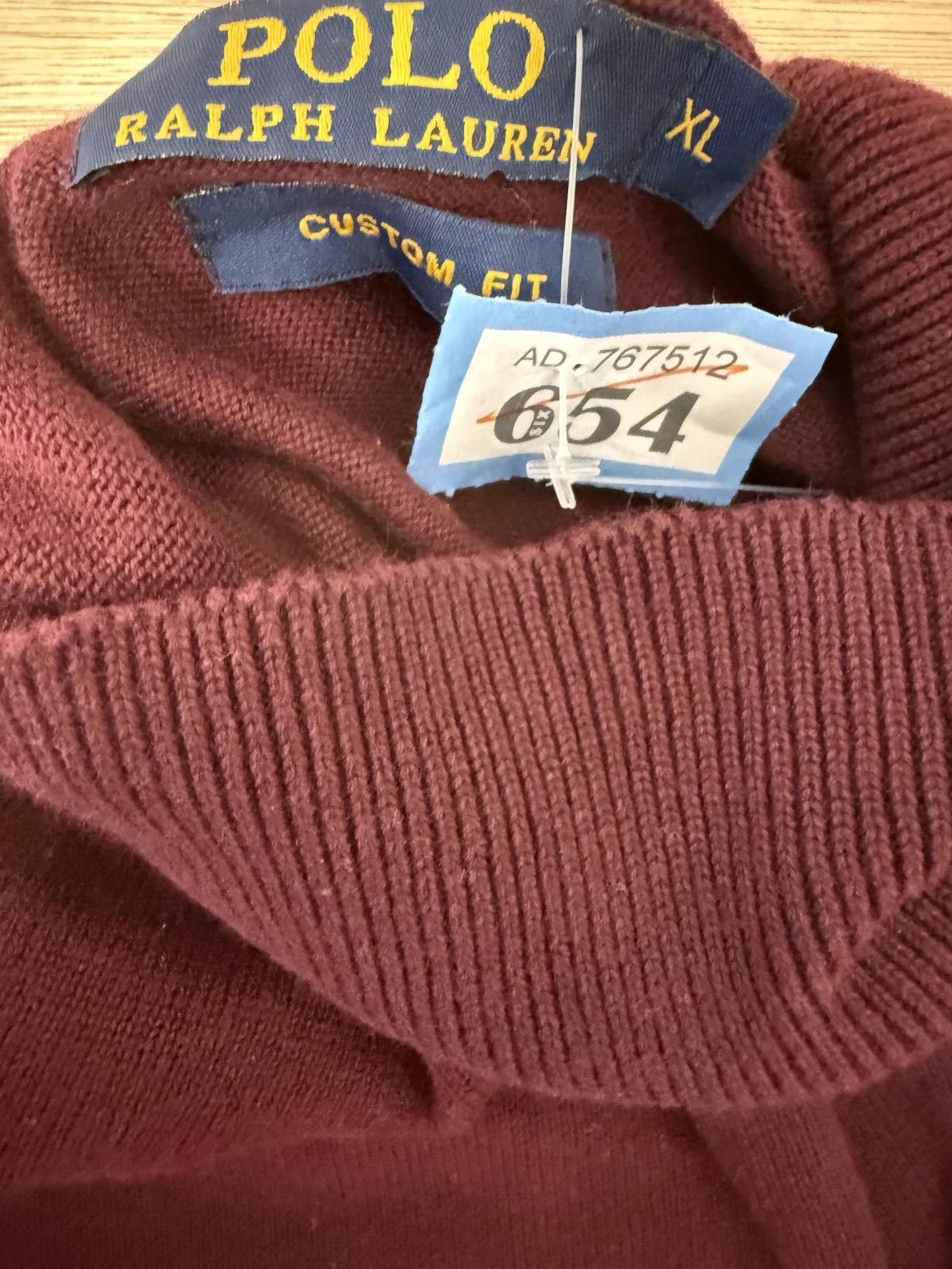 Polo Ralph Lauren Polo Ralph Lauren Custom Fit Burgundy Sweater XL Size US XL / EU 56 / 4 - 2 Thumbnail
