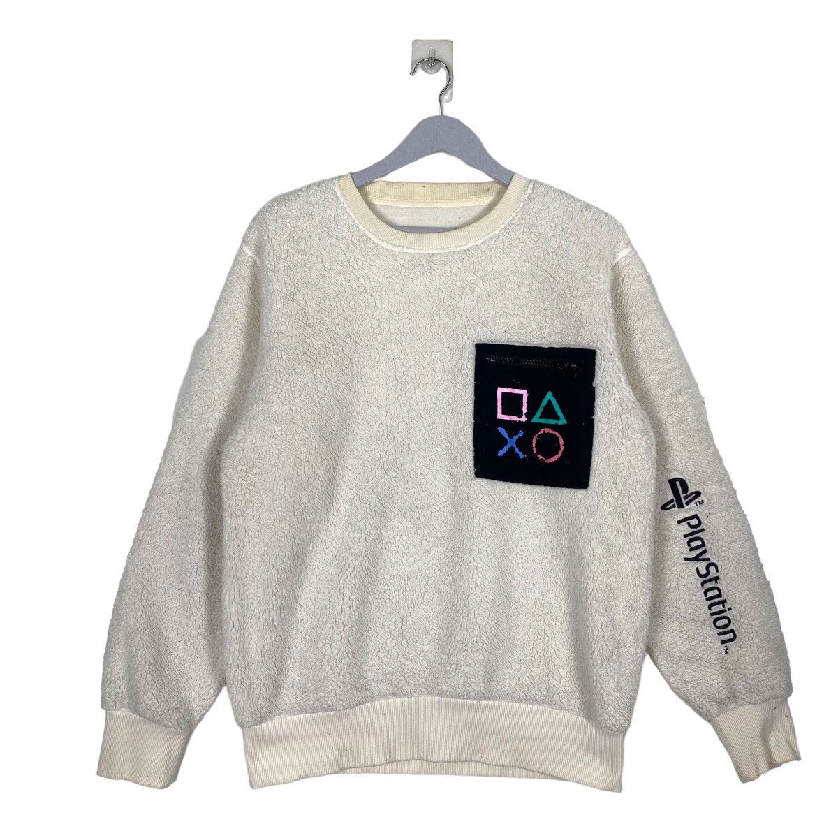 image of Gu Fleece Sweatshirt in White, Men's (Size Medium)