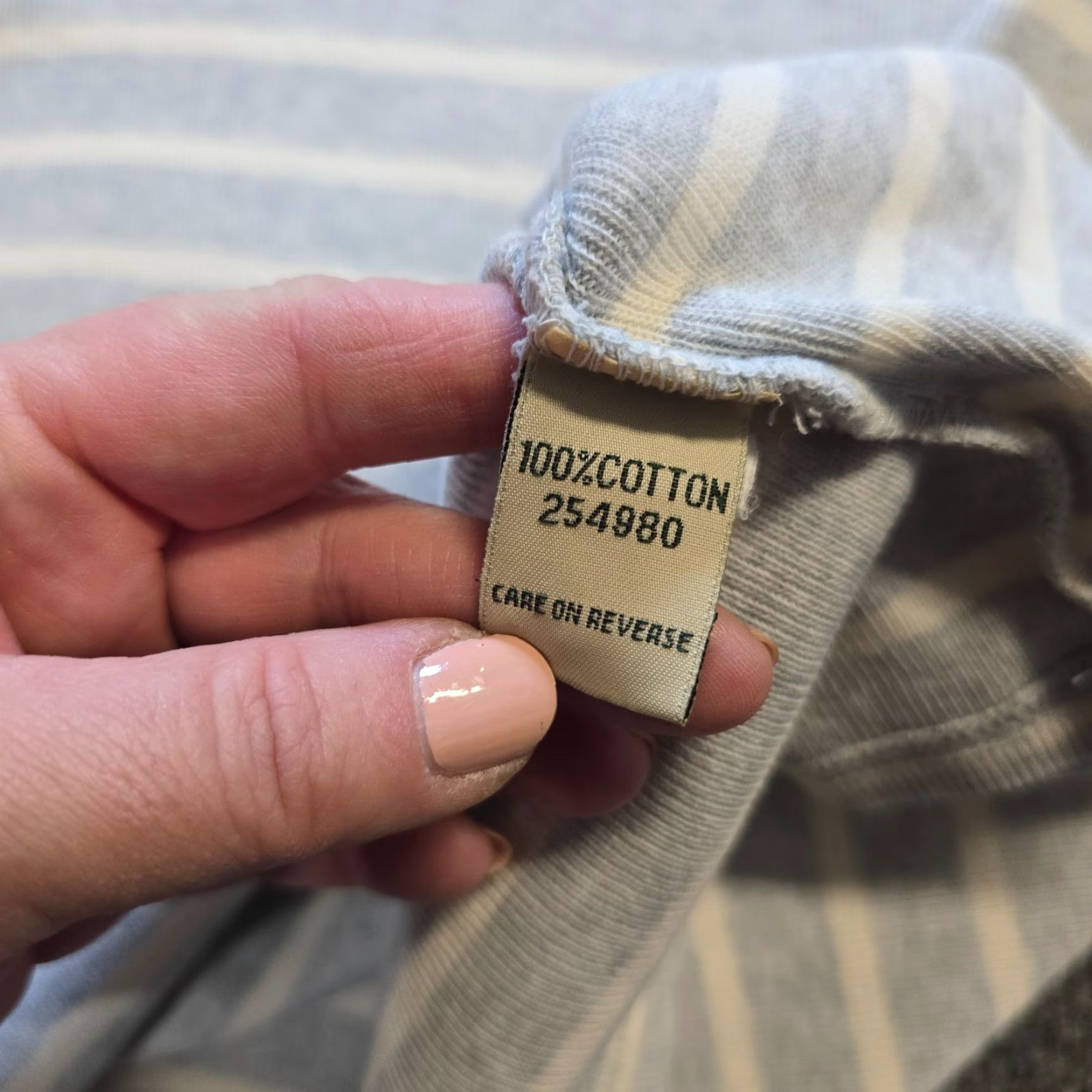 Vintage **LL Bean Gray Women's Large Striped Pullover Boat Neck Sweatshirt** User: LL Bean Gray Women's Large Striped Pullover Boat Neck Sweater Size L / US 10 / IT 46 - 7 Thumbnail
